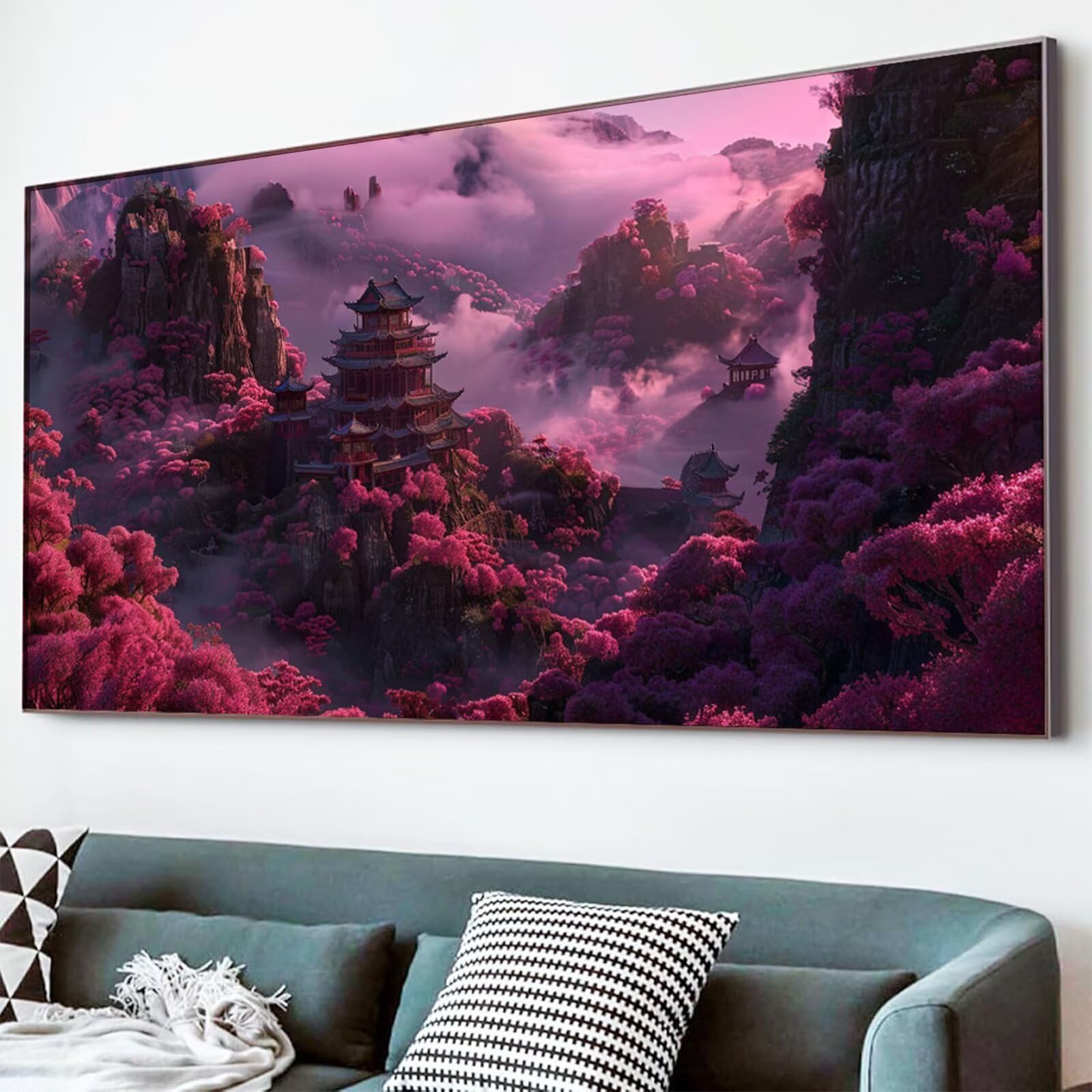 Diamond Painting Japan Diamond Painting Erwachsene Pavillon Bastelset Kinder ab 6 Jahre Mosaikherstellung Kreatives Geschenke für Mädchen Anfänger,Diamant Strass Arts Craft Zimmer Deko 60x120cm Y5-858