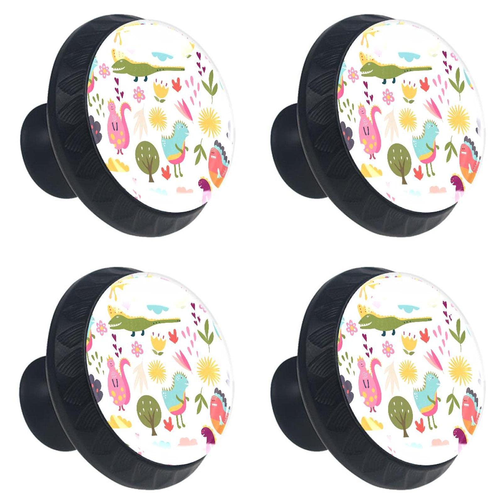 Boutons de tiroir en verre coloré lot de 4 poignées cristal 30mm pour commode de cuisine