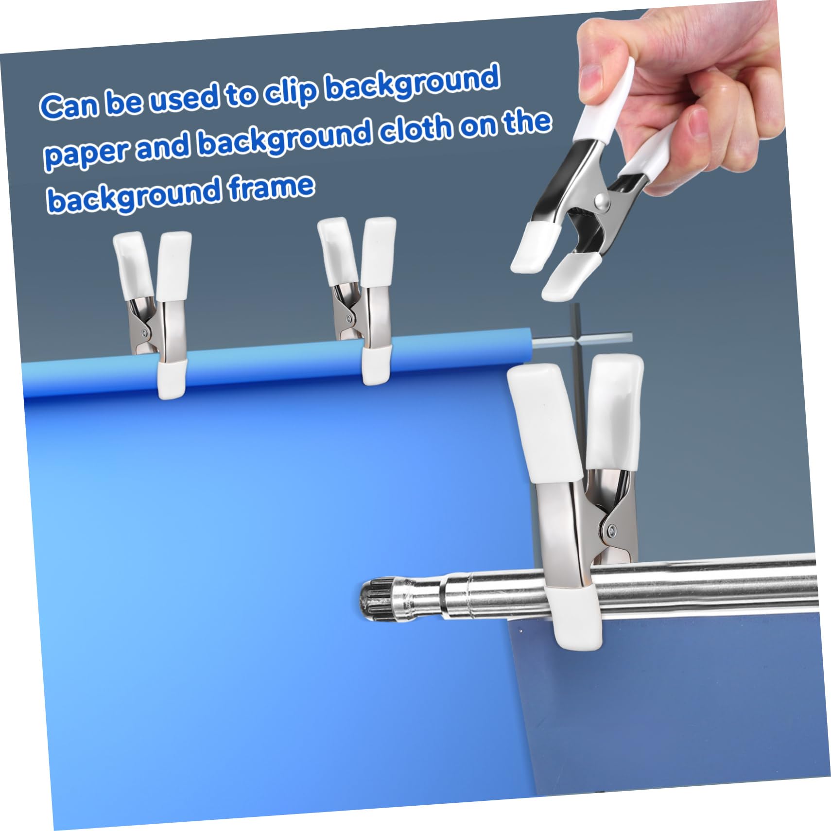 2 Set Clip Fissaggio Per Sfondo Clip Resistente Per Fotografia Per Fondali Accessori Per Appassionati Fotografia 5 Pezzi*2