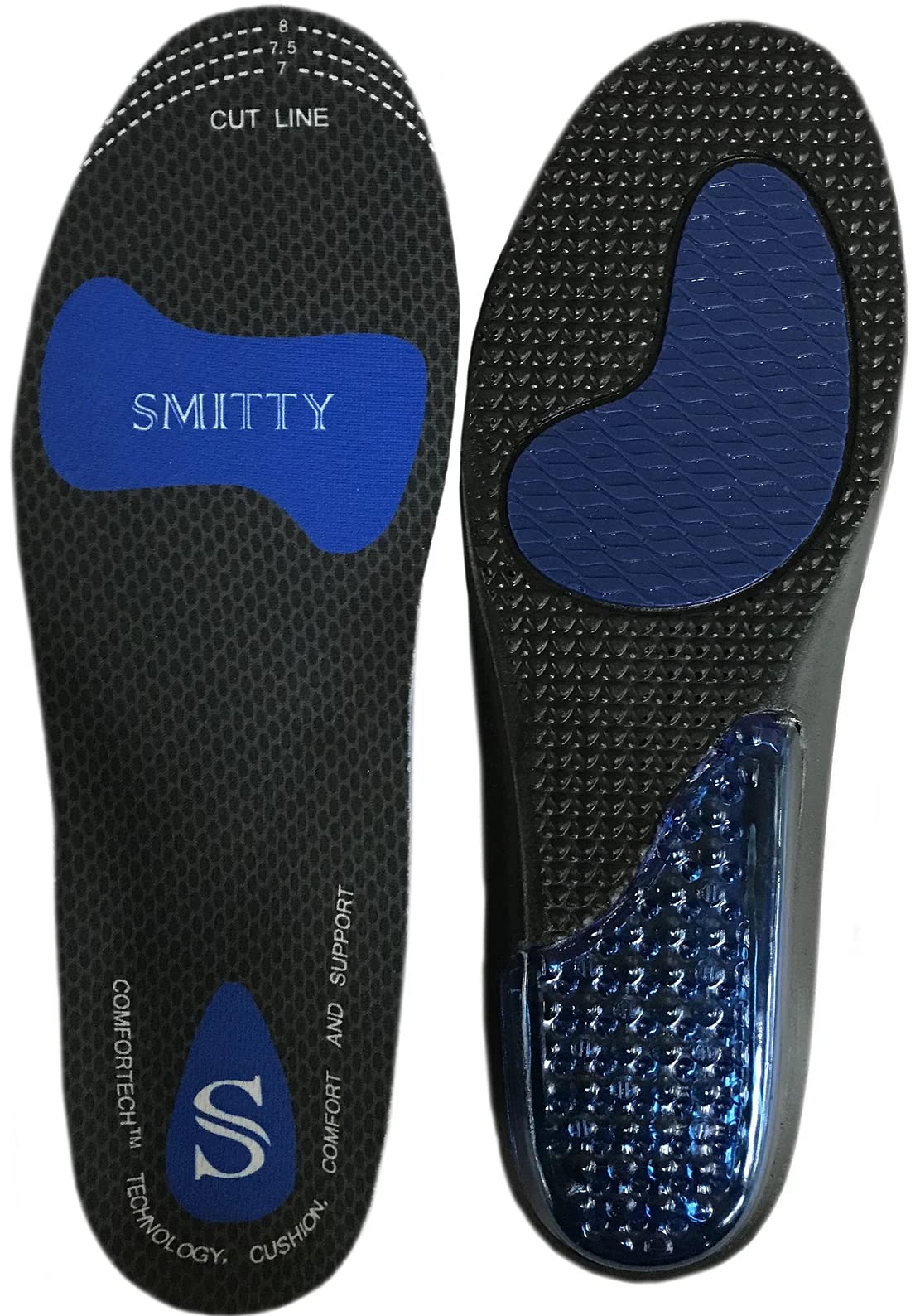 Smitty - ACS-800 | Plantillas con tecnología ComforTech Cushion | Todos los zapatos deportivos | Elección oficial del árbitro (S (7-8.5))