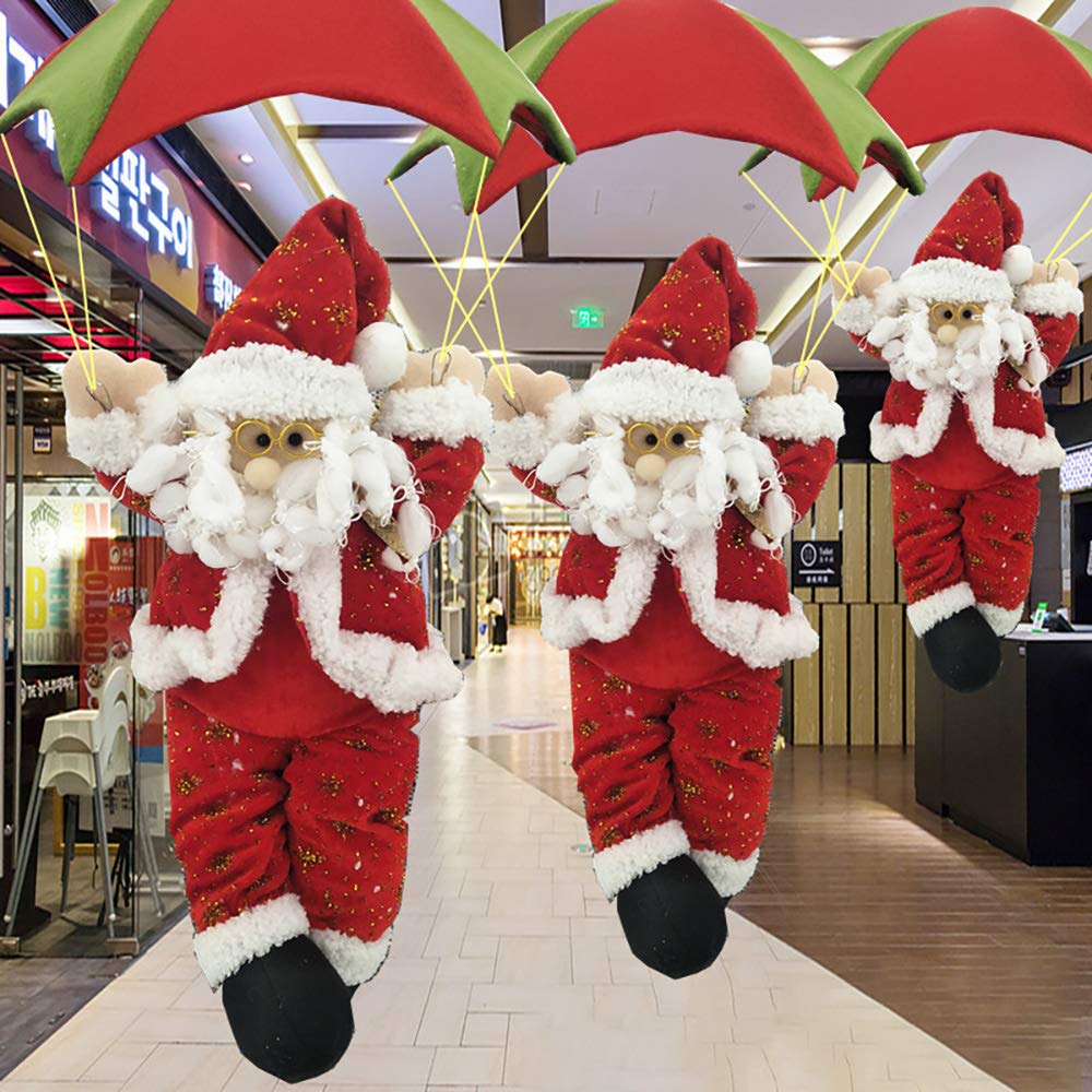 Amazon | Mecoyas サンタクロース 人形 パラシュートサンタ クリスマス