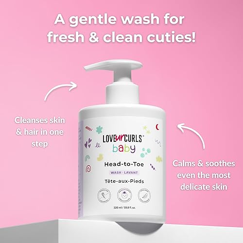 Miniatura 2 de Love Ur Curls - LUCK Baby Head to Toe Wash, suave y sin desgarros, aprobado por pediatra, gel de baño y champú suave sin fragancia ultra suave, todo