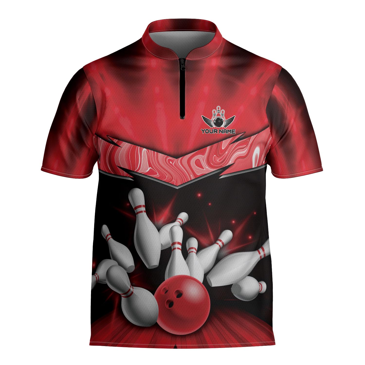 Generic Homedesign Personalized Bowling Jersey Gift 3D Custom Bowling Shirts for Team Name Bowl Bowler Shirt Unisex Cool Men Women (Polyester Blend, C1), Small-5X-Large