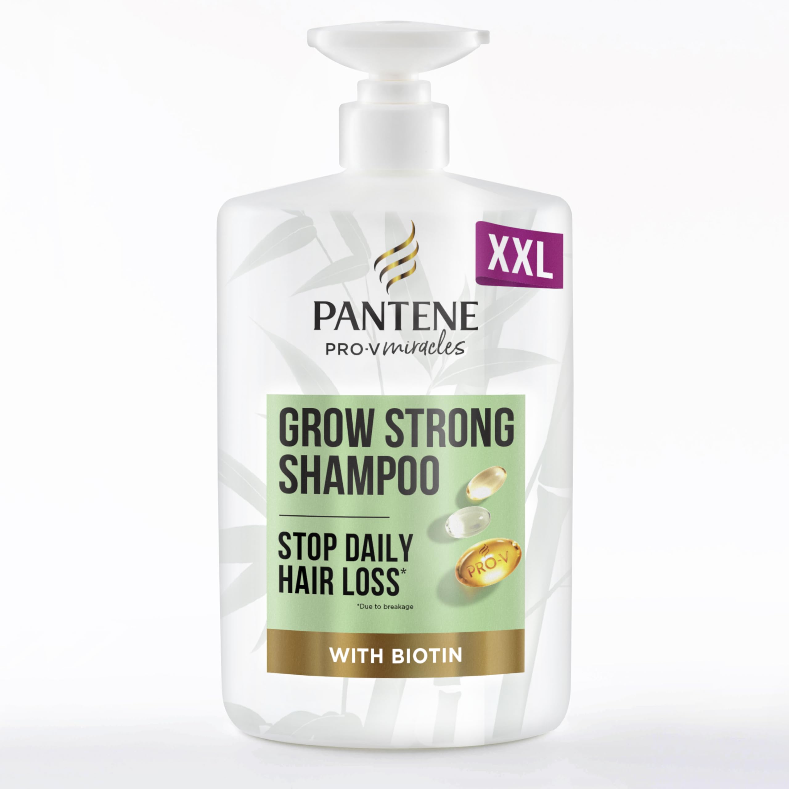 Grow Strong Shampoo with Biotin & Protein Strengthener 1L XXL pump. Helps Reduce Hair Loss Due to Breakage for Hair that Grows Long & Strong. For Dry Damaged Hair, helps promote hair growth.