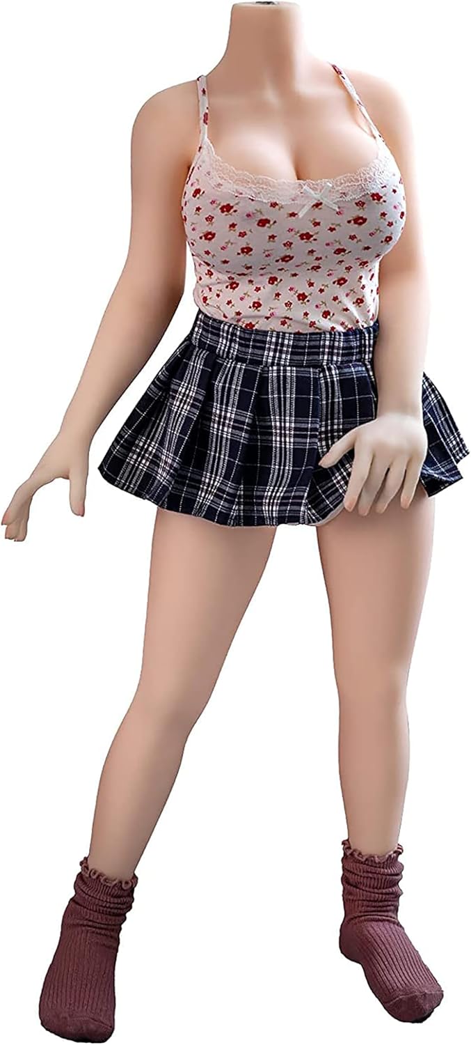 Short Sex Doll Realistic Adult Torso Love Doll for Men Lifelike Design Flexible Metal Skeleton - USA Shipping