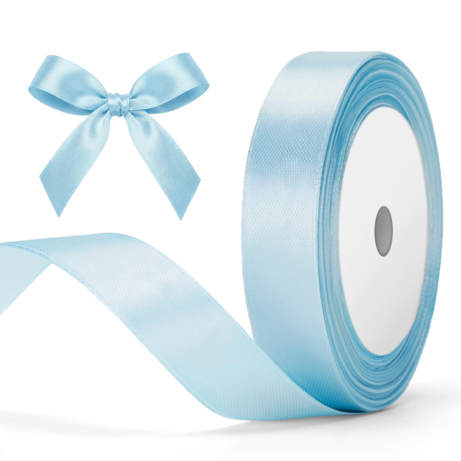 G2PLUS Baby Pink Satin Ribbons 10mm: Thick Fabric Gift Wrap Ribbons for Crafting, Party Decoration, 22m — view 11