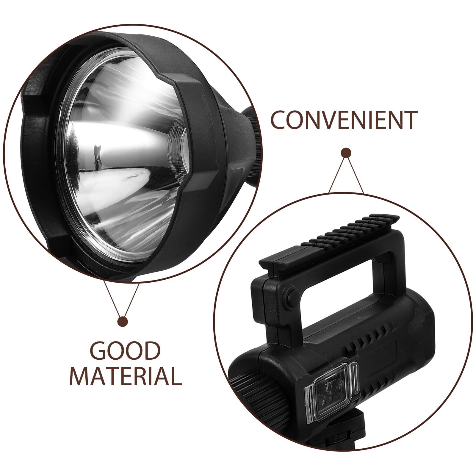 SOIMISS Lampe Torche Rechargeable USB P70 8000mah Étanche Noire