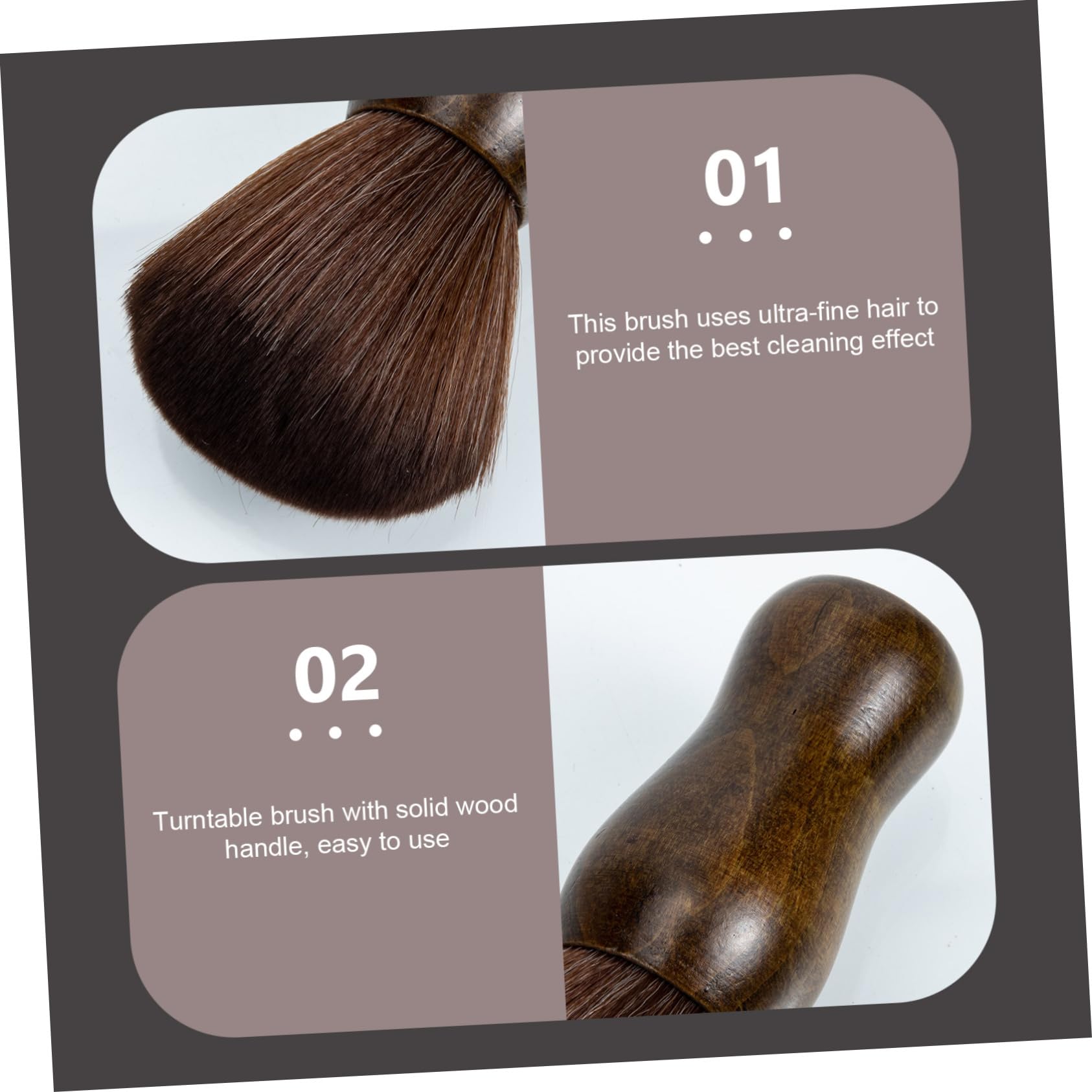 KALLORY Record Player Cleaning Brush Vinyl Record Cleaner for Turntables Non-Scratch Bristles for Dust Removal Essential Accessory for Improves Sound Quality and Longevity