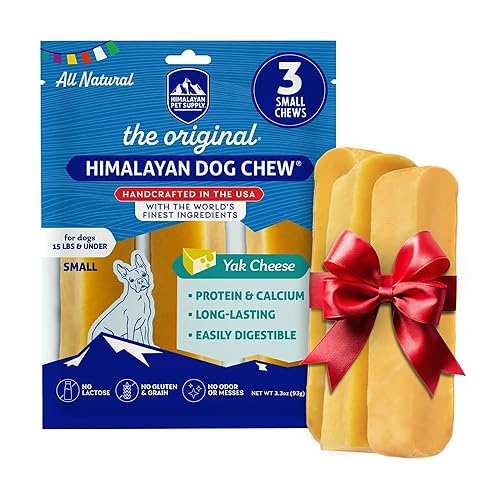 Himalayan Dog Chew Original Yak Cheese Chew, 3 Small Sticks,