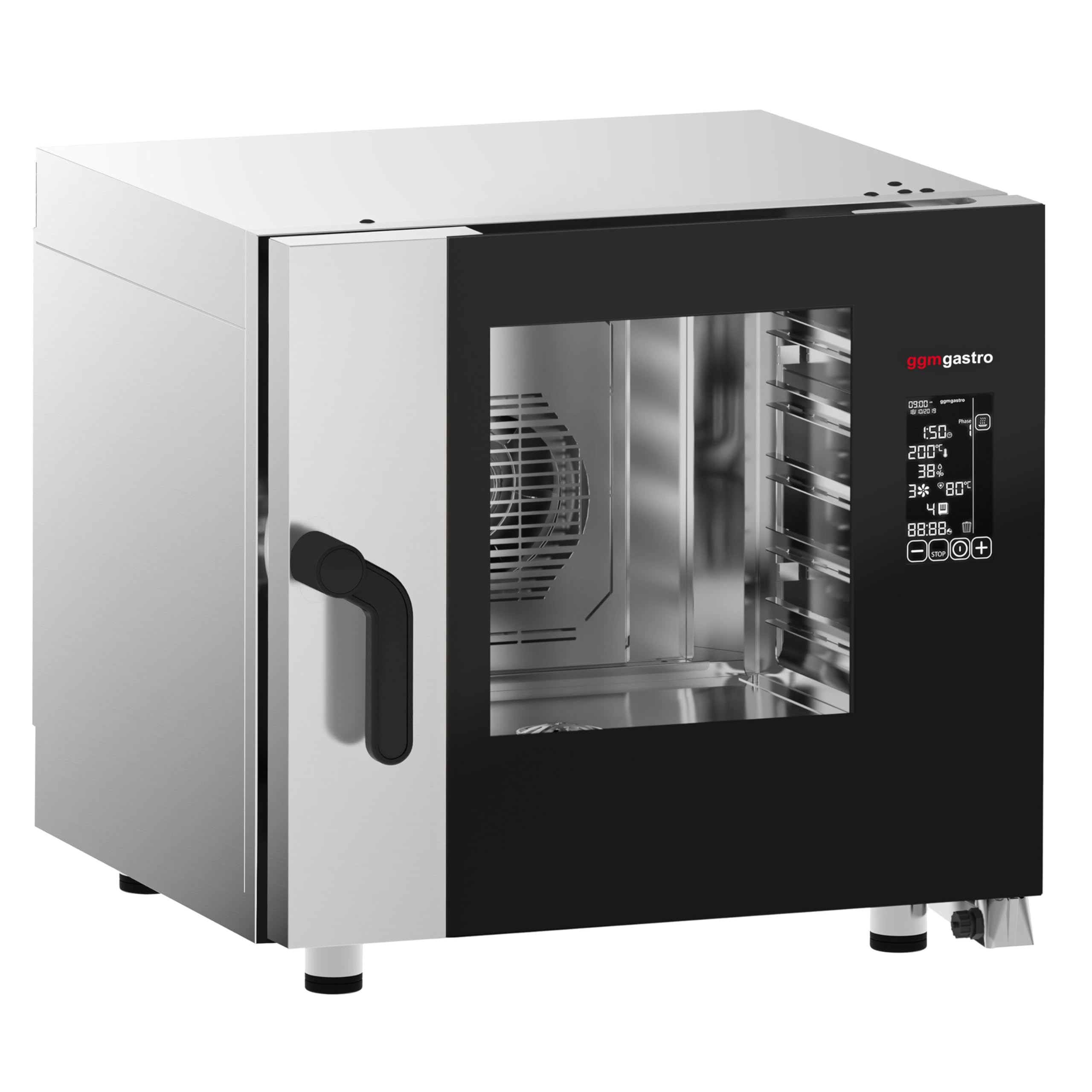 GGM Gastro Kombidämpfer Digital 5x GN 1/1 | robuste Edelstahlbauweise, vielseitige Zubereitungsfunktionen, intuitive digitale Programmsteuerung, effiziente Umluft