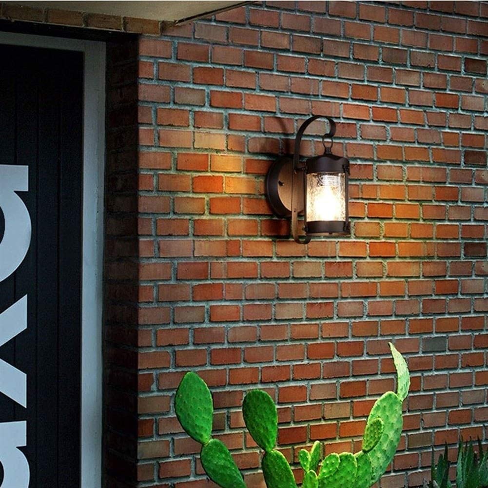 Aluminiowa i szklana lampa ścienna, nowoczesny i wodoodporny design, dekoracyjna oprawa do wnętrz, idealna na werandę, podwórko lub garaż, model E14 Edison.