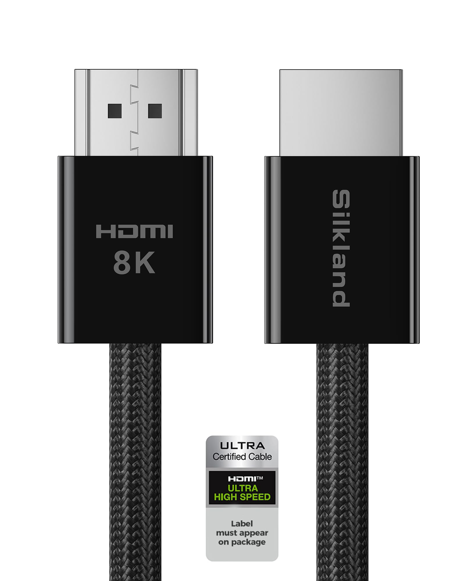 Silkland Certified HDMI 2.1 Cable for PS5, Xbox Series X/S, Switch2, 5FT Braided, Minimalist Design, 4K@120Hz 8K@60Hz, DTS:X, HDR, 48Gbps Ultra High Speed HDMI Cable Compatible with TV/Laptop/Mac Mini