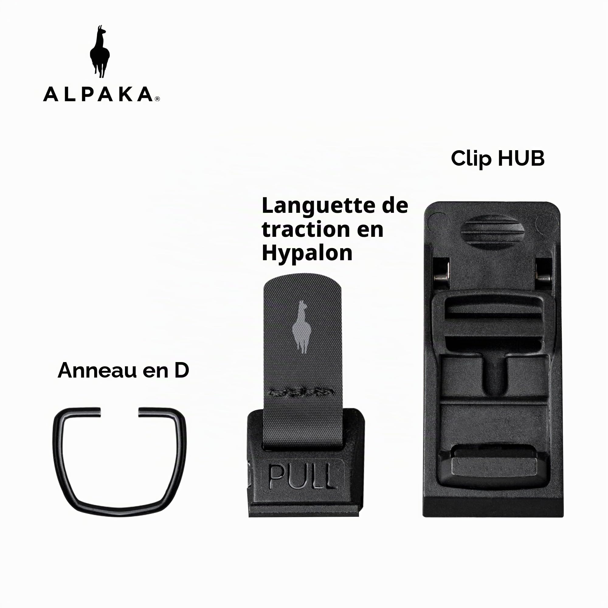 ALPAKA HUB Keychain, Porte-clés Tactique avec Clip de Ceinture, Porte-clés Homme Porte Clés Magnétique Amovible Rapide, Porte Clef MOLLE, Compatible avec ALPAKA Portefeuille, Sling, Sac à dos