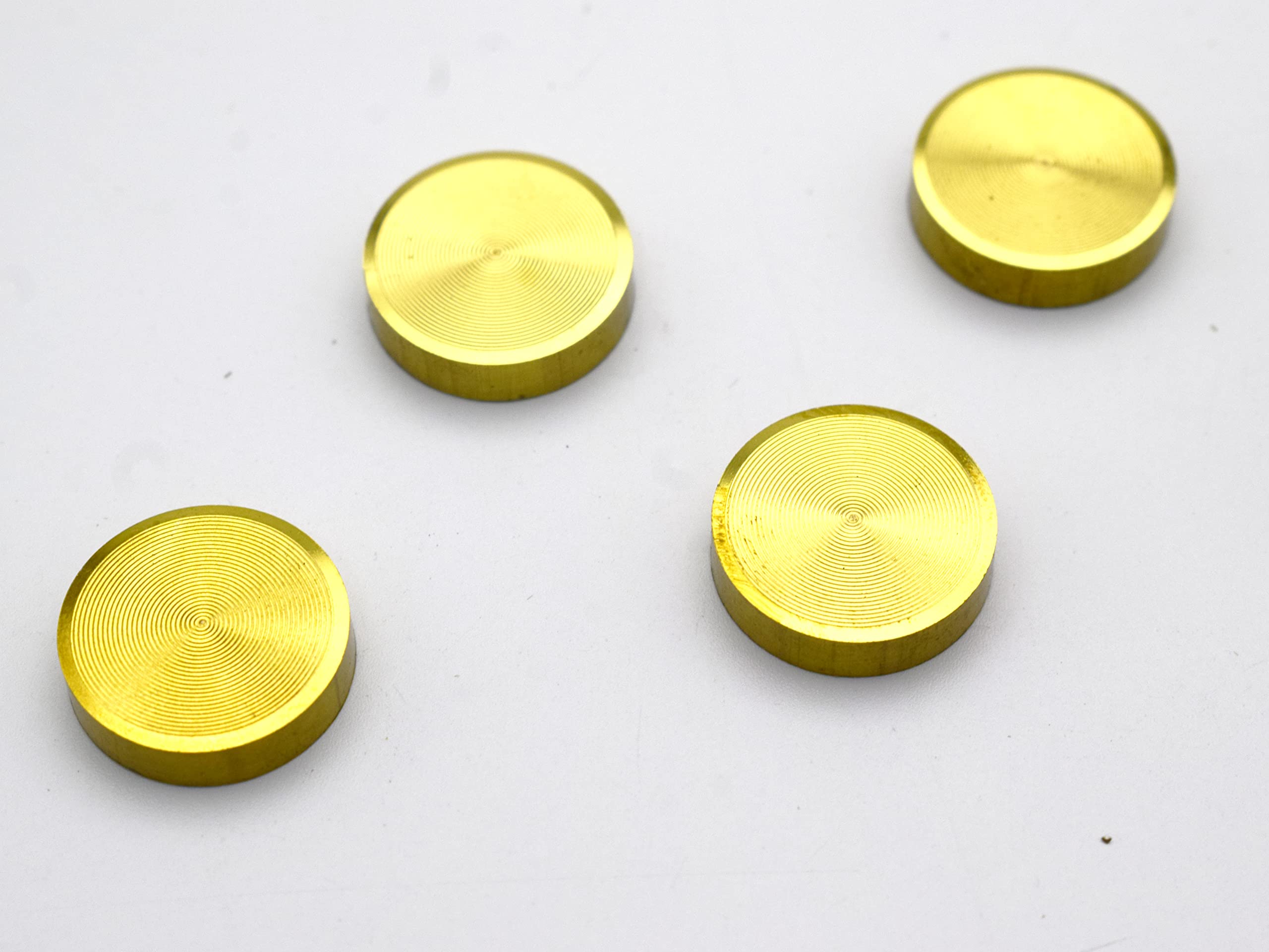 RAB Mirror Cap Aluminum Brass Round Mirror Cap with 19 mm Self Tapping Screw for Mirror (Code:- Mirr Cap BRS, Size:- 19mm, Color:- Gold, Pack of 4 pcs)-image-8