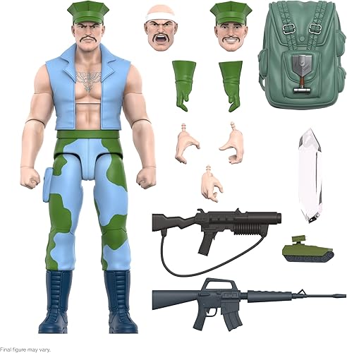Super7 ULTIMATES! G.I. Joe Gung-Ho - Figura de acción de G.I. Joe de 7 pulgadas con accesorios, coleccionables clásicos de dibujos animados y