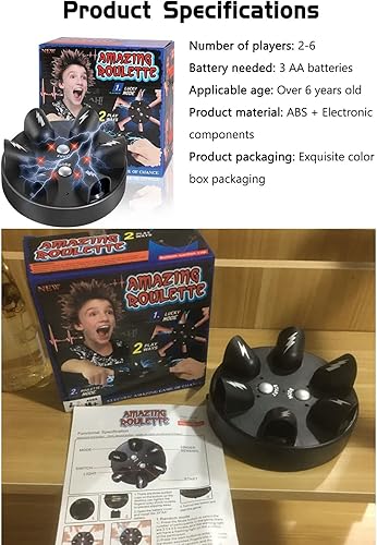 Miniatura 6 de Juego de fiesta de ruleta de choque 2023 - Nueva versiónDetector eléctrico de mentiras de dedos, interesante juguete de fiesta de poliggrafía, juego