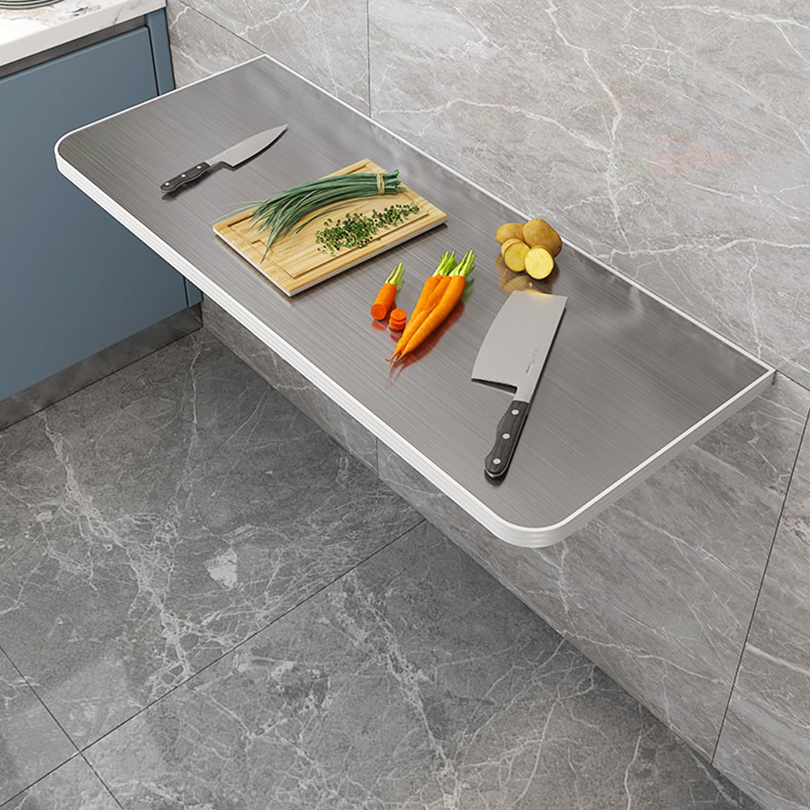 Amazon｜折りたたみ式壁掛けテーブル - ステンレススチール，壁掛け