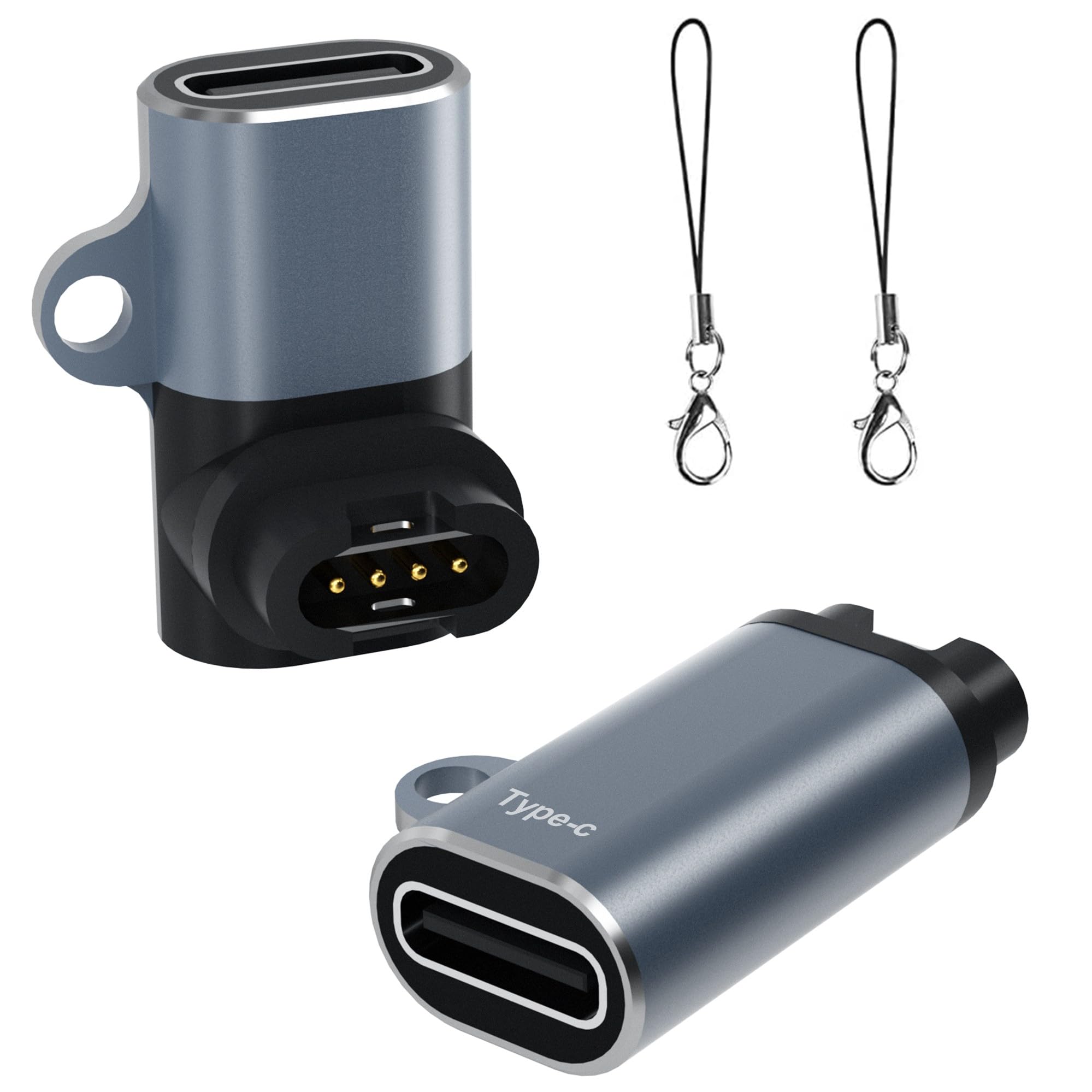 Adapter USB C, 2 sztuki, do Fenix 8/7/7X/7S/6/E, Forerunner 165/965/955/945/265/45, Vivoactive 5/4S, Venu 3/3S/2S/SQ, Epix Pro 2, Instinct