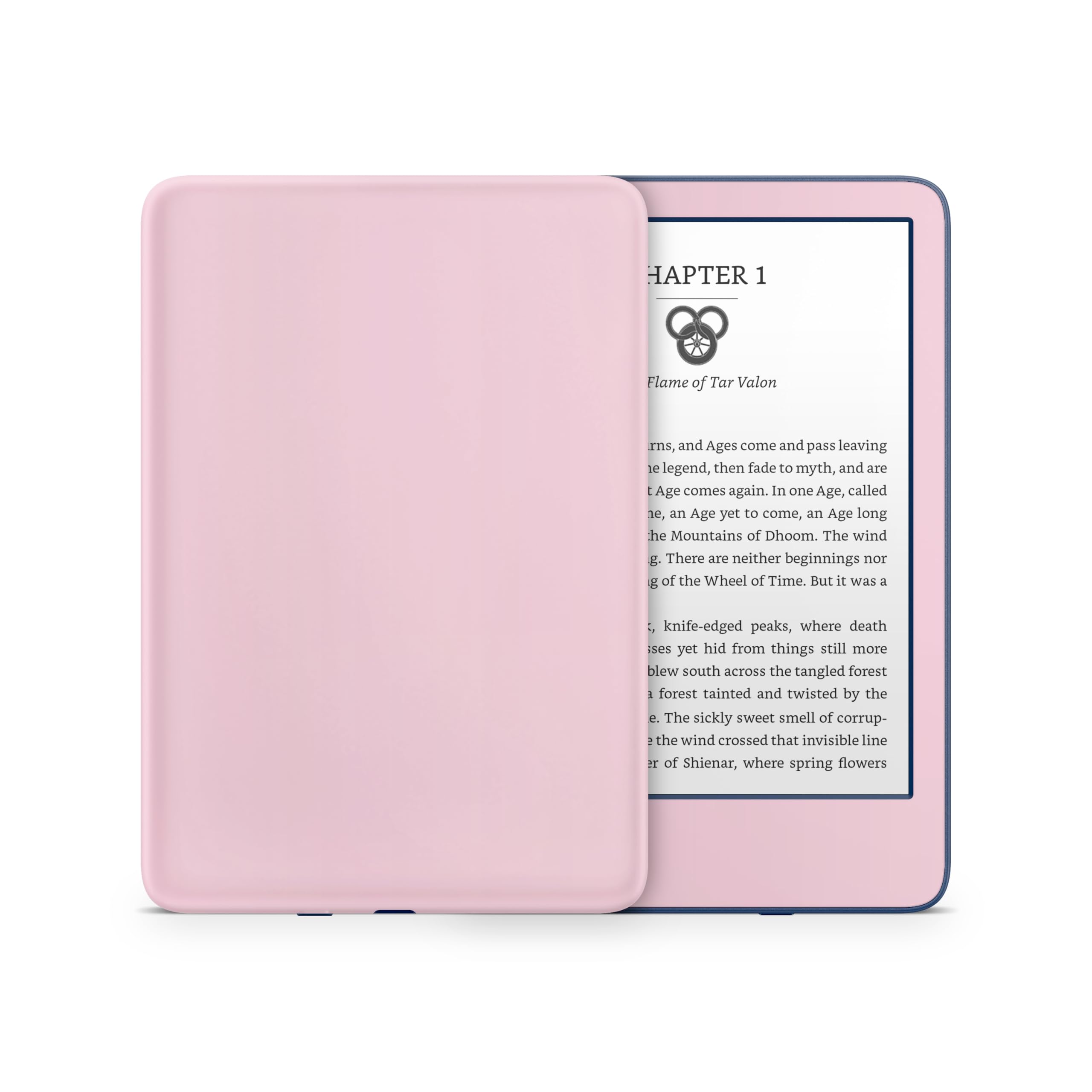 Tacky Design Solid Color Skin for Kindle Paperwhite Skin Wrap Decal Classic Color Vinyl, Premium 3M Decal Sticker for Full Surface Coverage (Rosy Pink, Paperwhite (11th Gen, 2021))