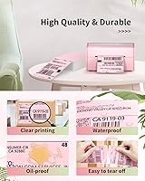 Vista 4 de JADENS 4X6 Thermal Direct Shipping Label Compatible with JADENS MUNBYN, IDPRT, Rollo, Postage Label Paper for Small Businesses, 250 Labels/Pack, Pink