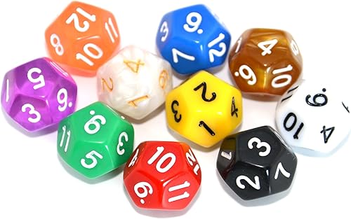 Miniatura 2 de SmartDealsPro Paquete de 10 dados poliédricos multicolor D4 D6 D8 D10 D12 para juegos de mesa Dungeons and Dragons DND RPG MTG (mezcla de colores