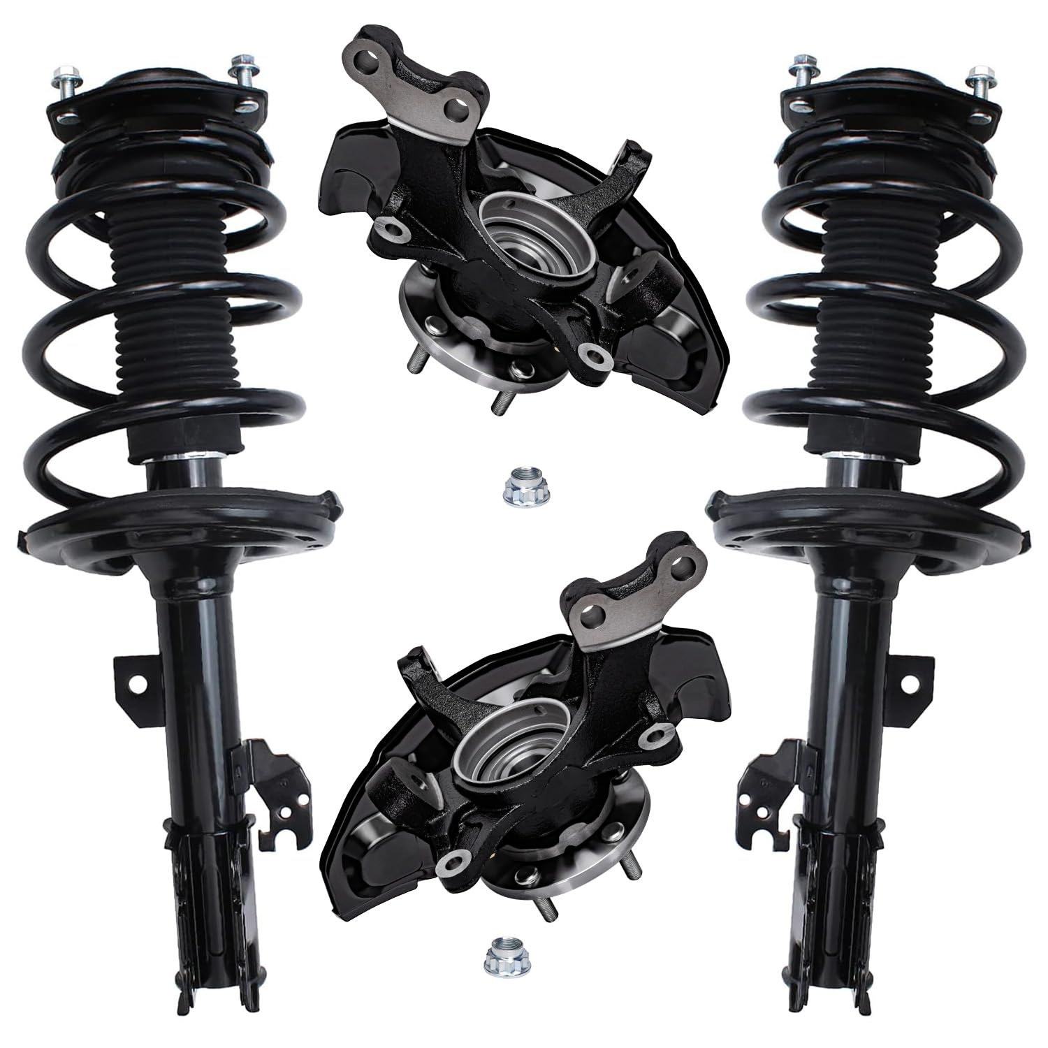 Detroit Axle - 2.4L Front Steering Knuckles Kit for 2007-2009 Toyota Camry