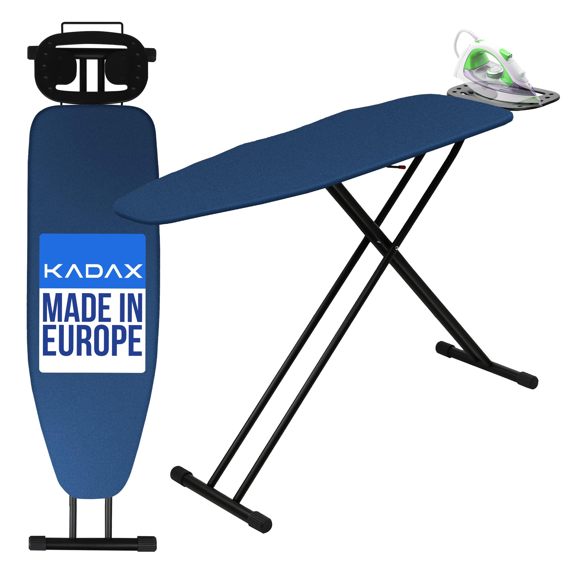KADAX Table à Repasser 110 X 30 Cm, Planche Pliable Avec Housse En Coton Support Pour Fer Pieds Antiderapants Et Hauteur Reglable Peche 85753267