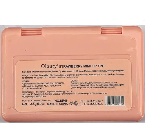 Miniatura 8 de Juego de 6 colores de tinte de labios de cereza, brillo de labios coreano, mini lápiz labial líquido, tinte de labios y mejillas multiusos, taza