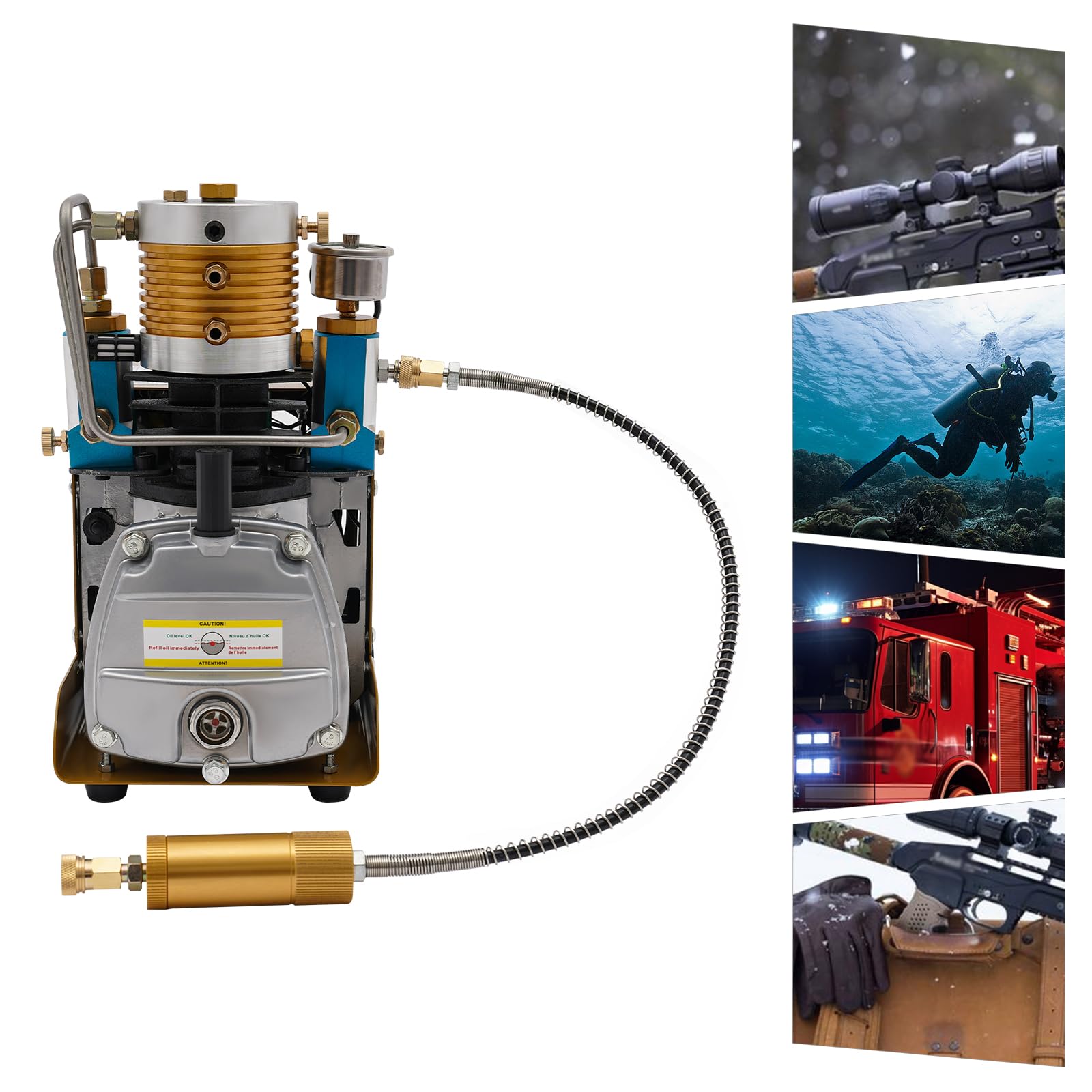 OUKANING Bomba de alta presión para PCP 30 MPa 1,8 kW 100L/min