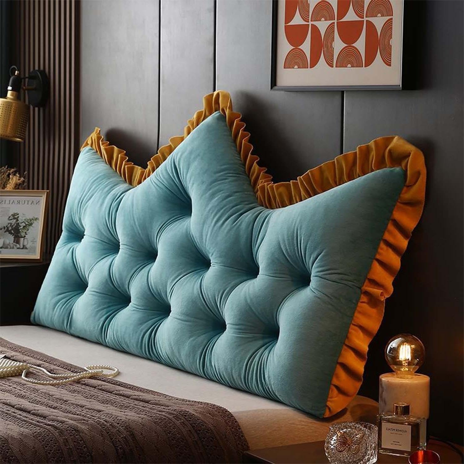 Grande Cabecera Cojín，Suave Confort Almohada de Lectura，para Cama Sofá Lumbar Apoyo Cojín，Desmontable Reposo En Cama Almohada de Lectura ,Cojín de Pared para Cama, Sofá, Silla(A,180x65cm/70x25in)