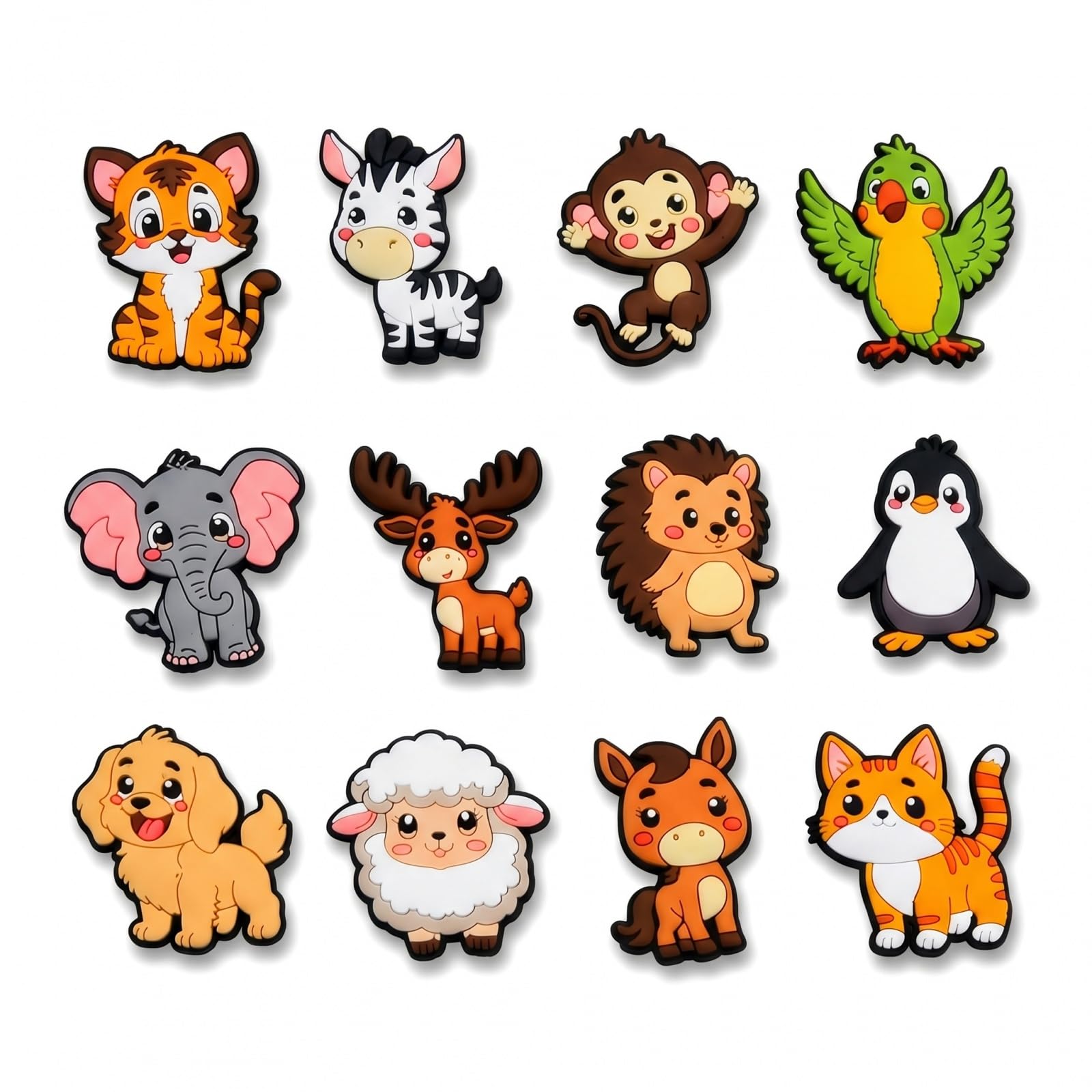 12 Pcs Farm Animal Fridge Magnets for Kids, Cute Cartoon Magnetic Animals, Educational Montessori Toys for Refrigerator, Whiteboard Kids Fridge Magnets Gift