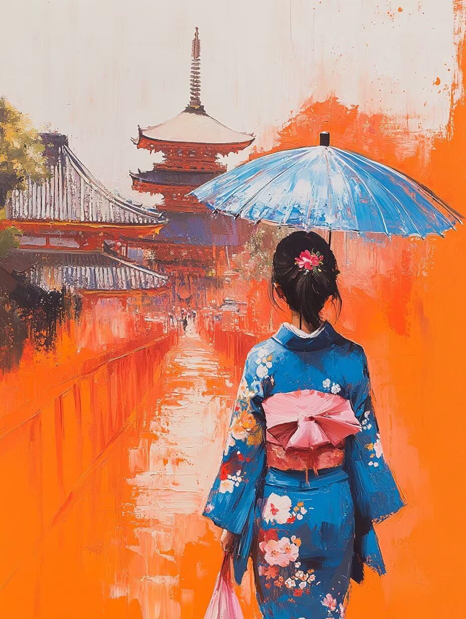 5D Diamond Painting Adulti Vista Posteriore Quadri Diamond Painting Grandi Dimensioni Geisha Kit Pittura Adulti DIY Quadri Con Perline Quadrato Diamantiny Punto Croce Decorazione Casa 50x80cm 7-J068V