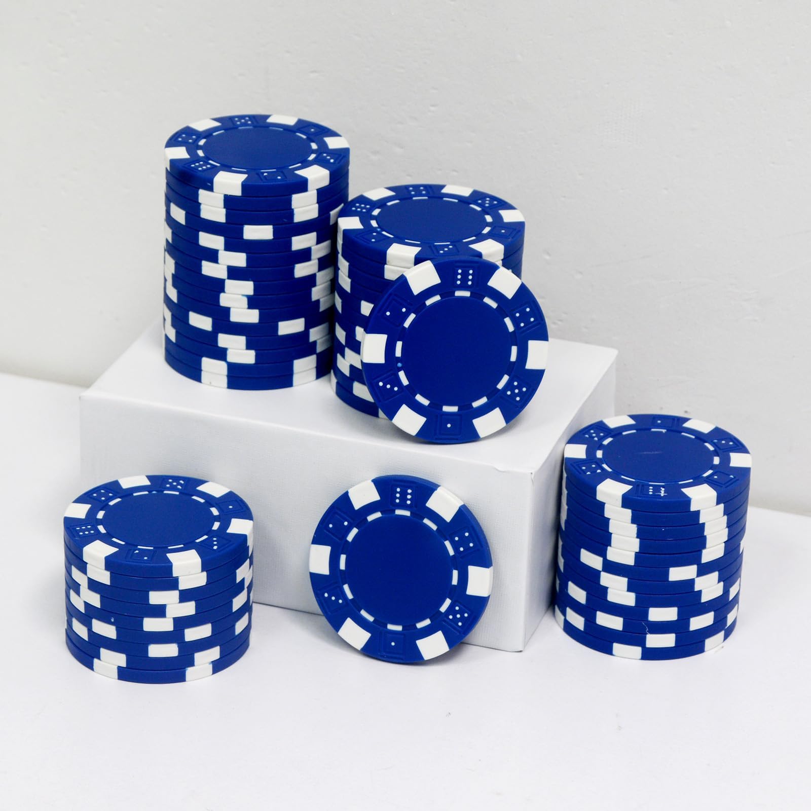 11.5 Gram Poker Chips ABS Monte Carlo Poker Chips Casino Grade Poker Chip for Texas Hold'em, Blackjack,Card Night Poker Games-Pack of 50