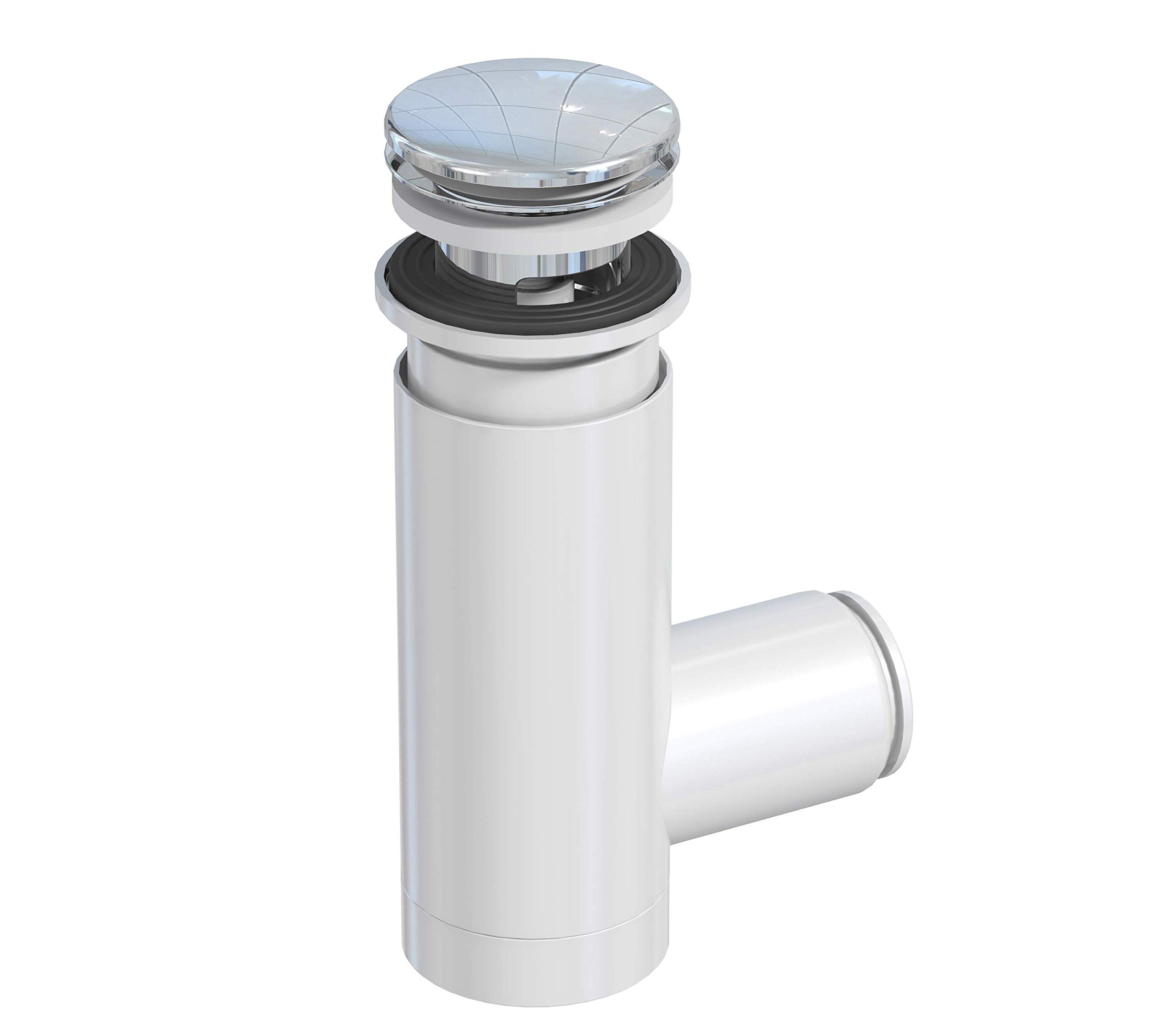 PREVEX Easyclean Easy to Clean Bathroom Sink Siphon with Chrome Click Clack