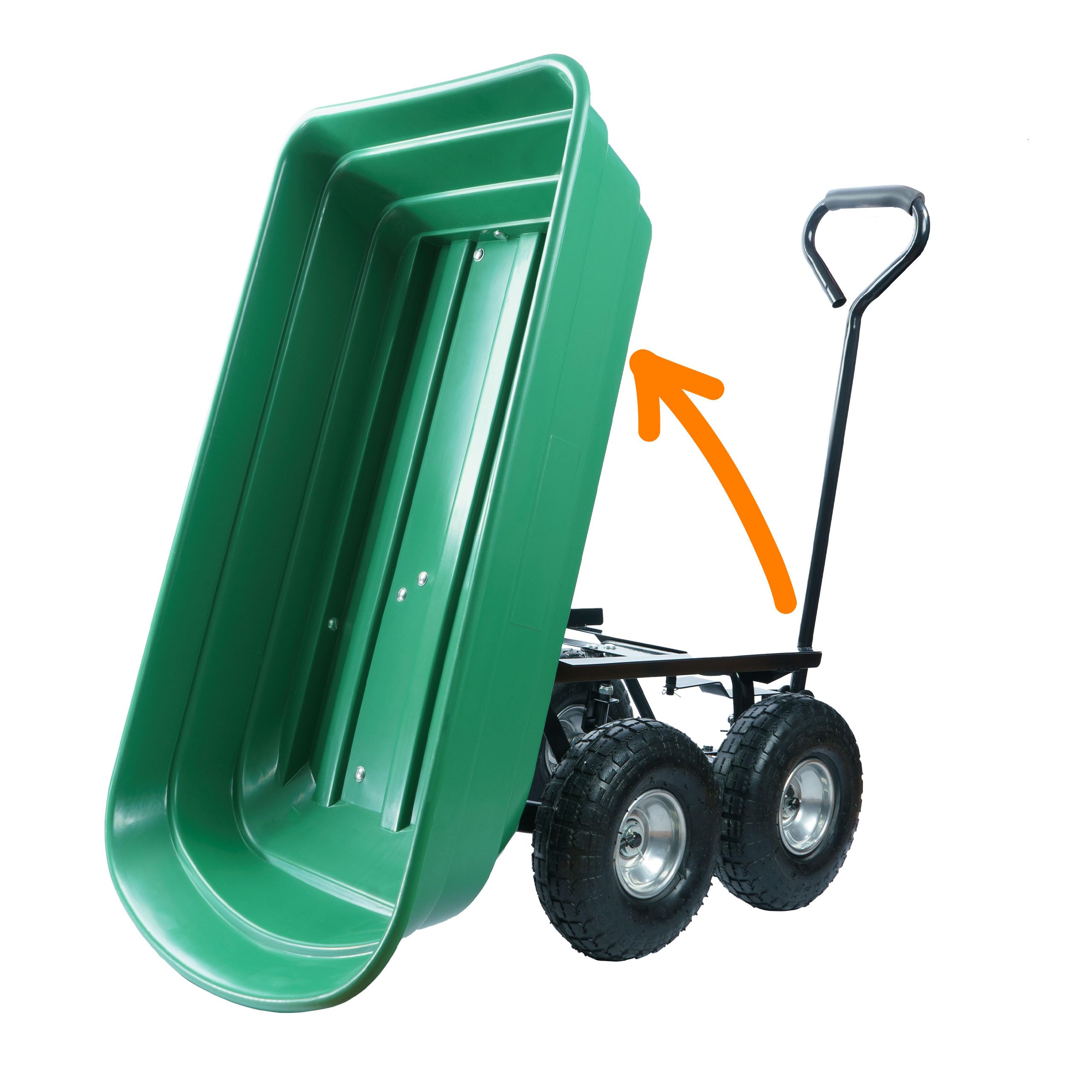 Wózek transportowy ogrodowy do Ogrodu z Plandeką Taczka Przyczepka ogrodowa Udźwig 450 kg Porządki Ogrodowe