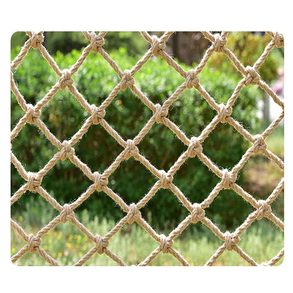 Red de seguridad para balcones, plantas trepadoras, red de cuerda de cáñamo, decoración y accesorios, resistente a los rayos UV, perfecta para jardín y uso doméstico