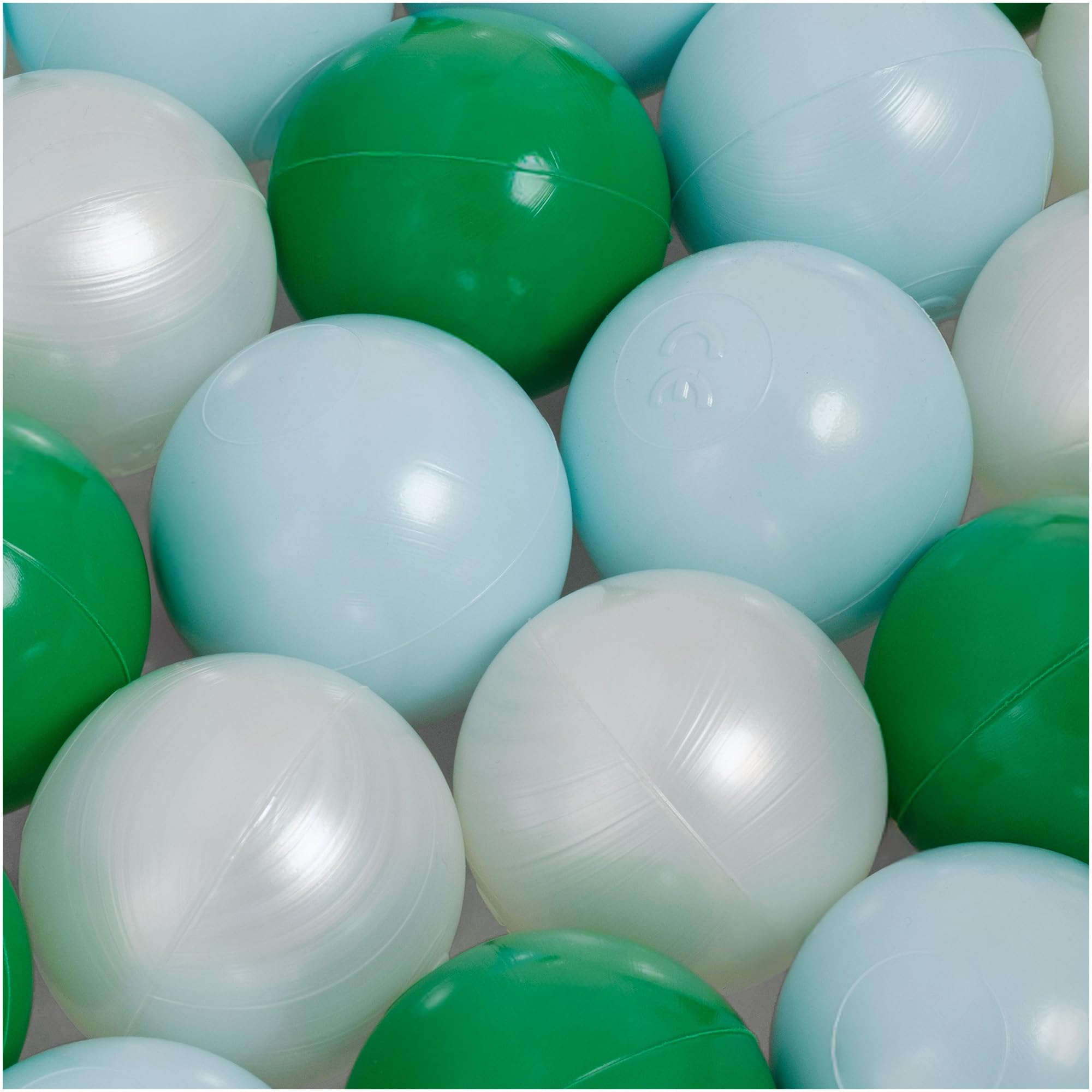 MISIOO Bolas para piscina de bolas – bolas de 6 cm de diámetro – bolas de plástico fabricadas 100% LDPE – Juguete bebé