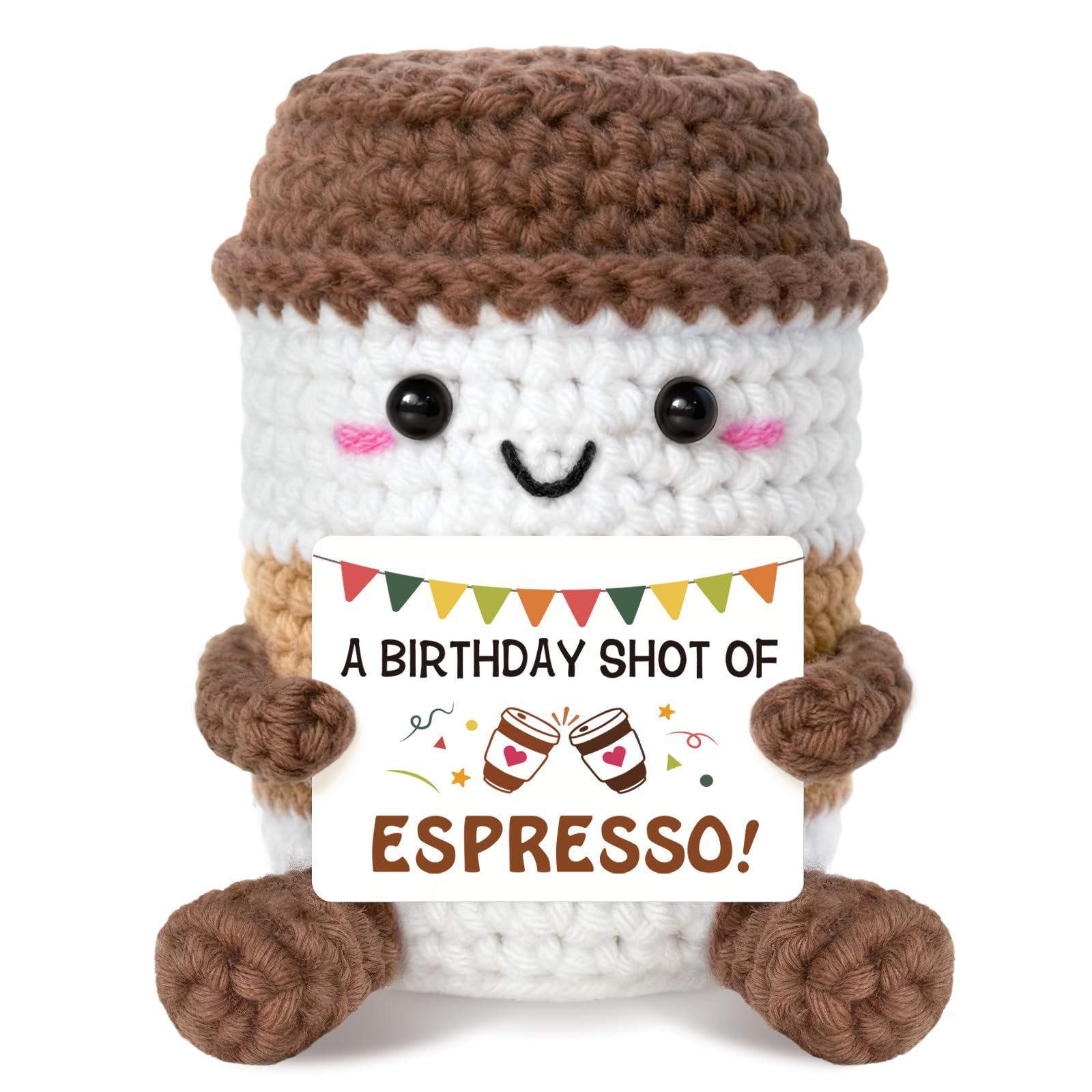Funny Birthday Gift Handmade Coffee Cup – “A Birthday Shot of Espresso!”, Birthday Gifts for Men, Women, Friend, Colleague – Unique Presents for Coffee Lovers. — image 1