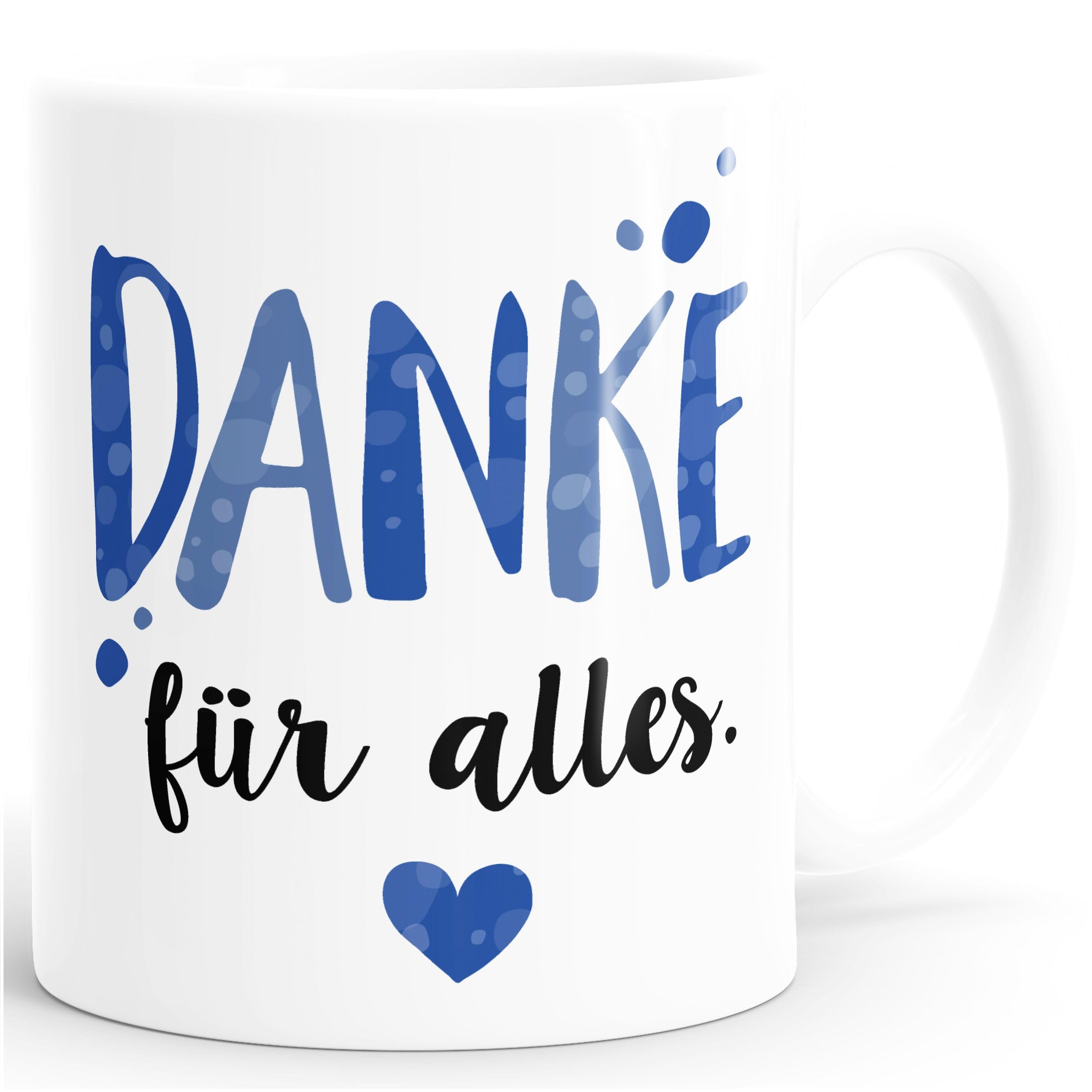 Moonworks Keramik-Tasse 'Danke Für Alles' – Geschenkidee Für Vatertag, Muttertag, Weihnachten, Ca. 325 Ml, Spülmaschinengeeignet