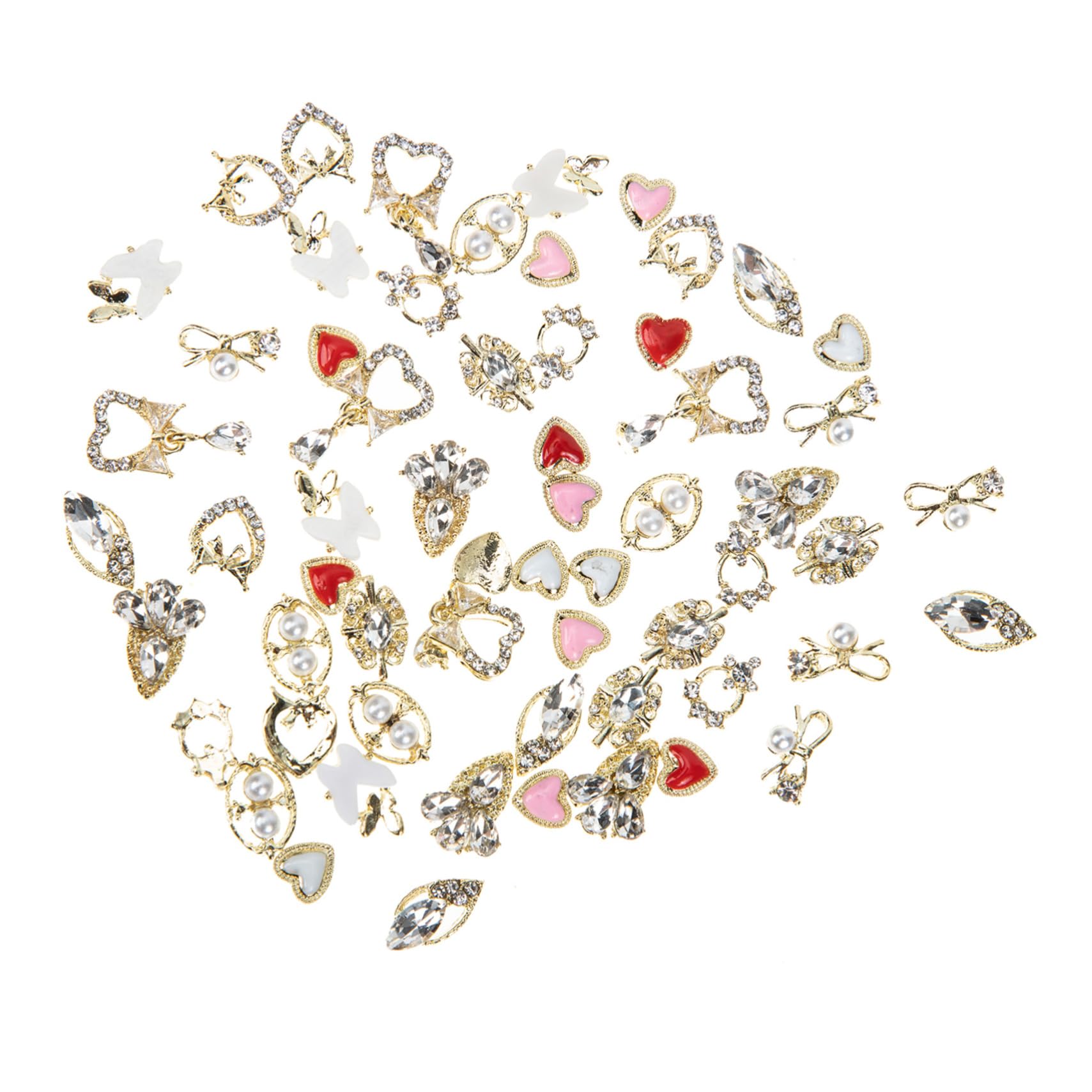 2 Set Decorazioni Per Unghie Accessori Per Nail Art Eleganti E Creativi Per Feste Matrimoni E Per Amiche E Appassionate Manicure 60 Pezzi*2