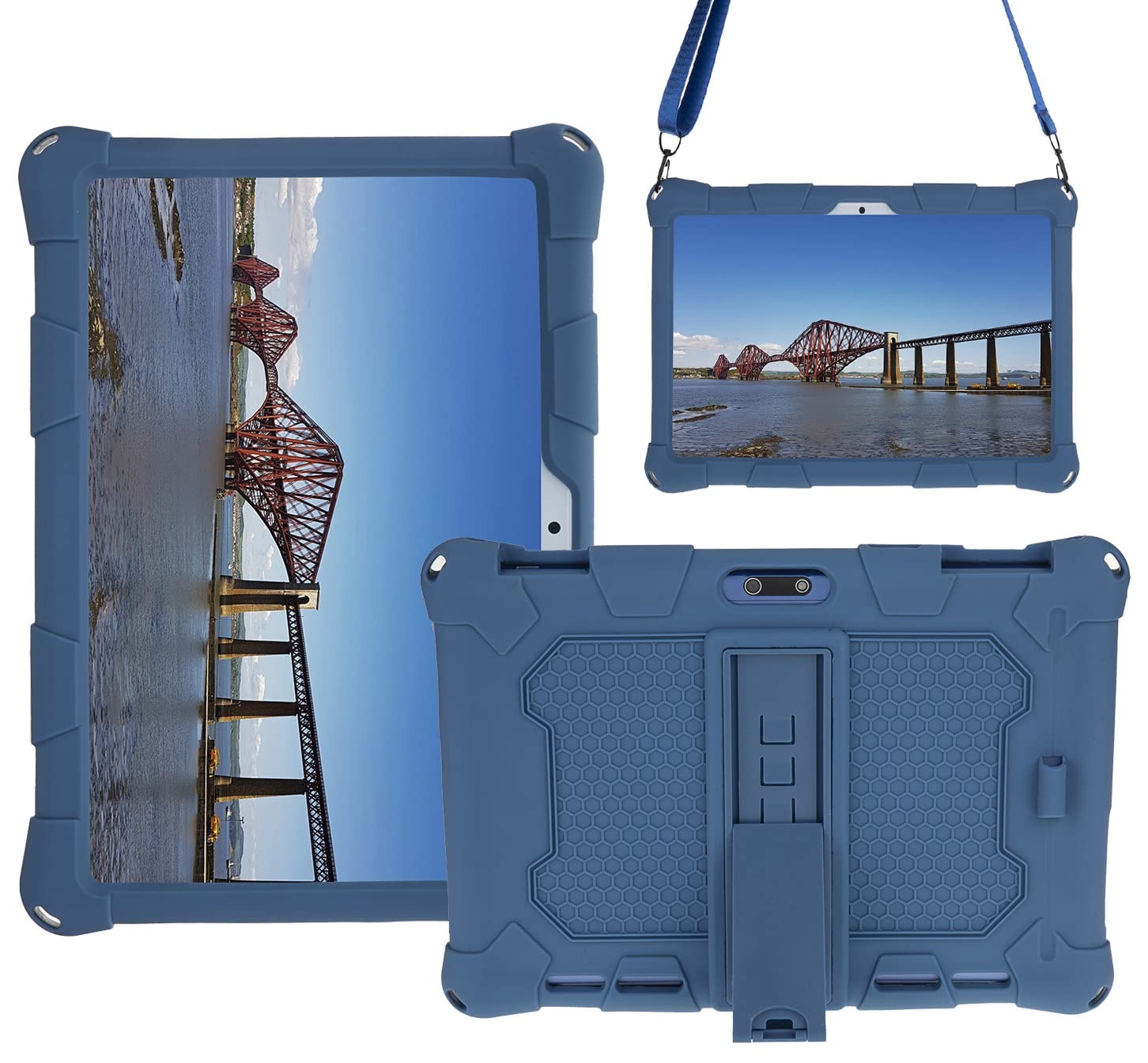 AKNICISilicone Case for Dragon Touch Notepad K10/Max10/Max10 Plus,ZONKO K105/Z105,MEIZE K105,Victbing 10.1,Lectrus 10,WECOOL 10,FEONAL 10.1,Winsing 10,Veidoo 10.1,ANTEMPER 10,XINYANGCH 10, Dark Blue