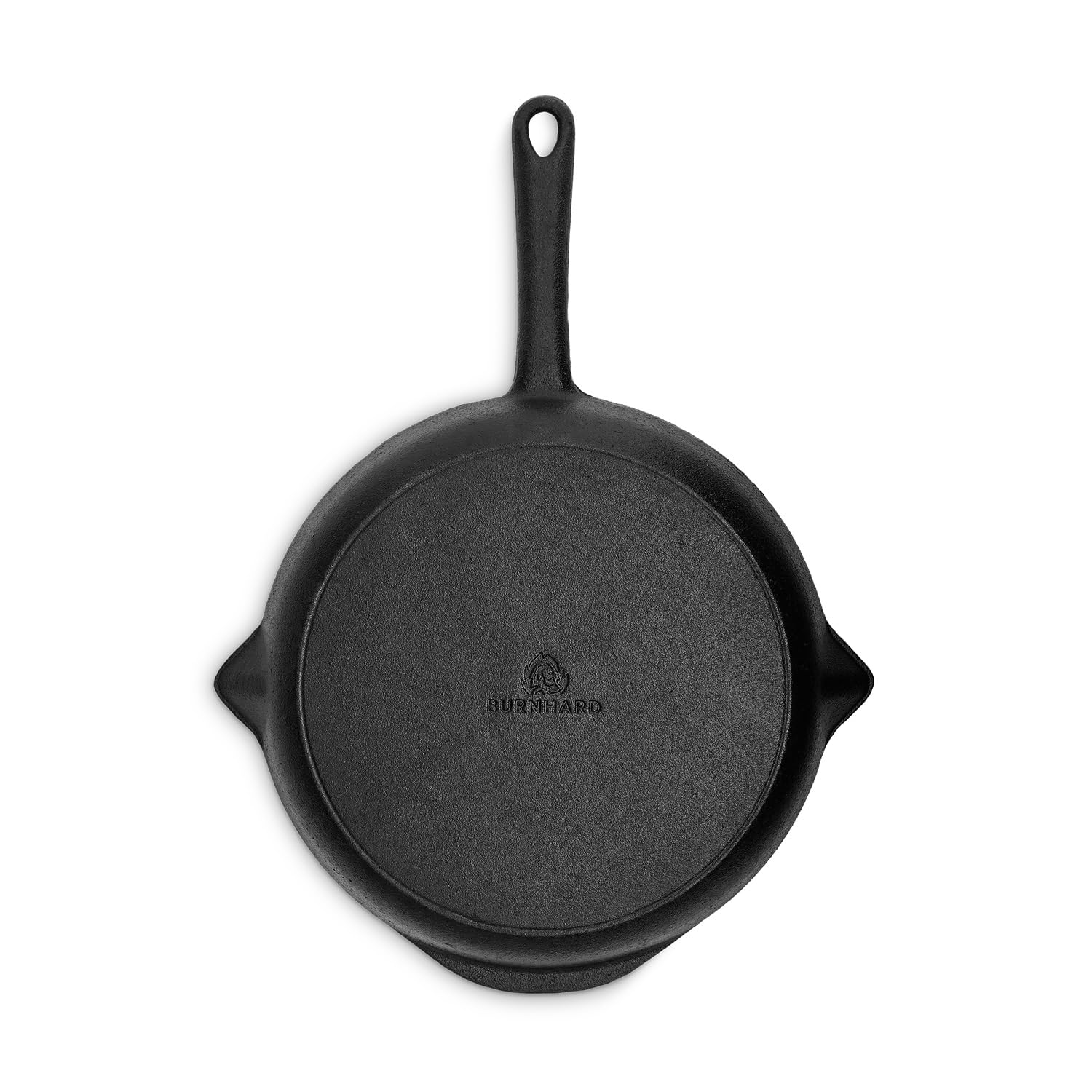 BURNHARD® Gusseisen Pfanne Ø30 cm, Bratpfanne, Pre-Seasoned, Für Gasgrill | Backofen und alle Herdarten inkl. Induktion