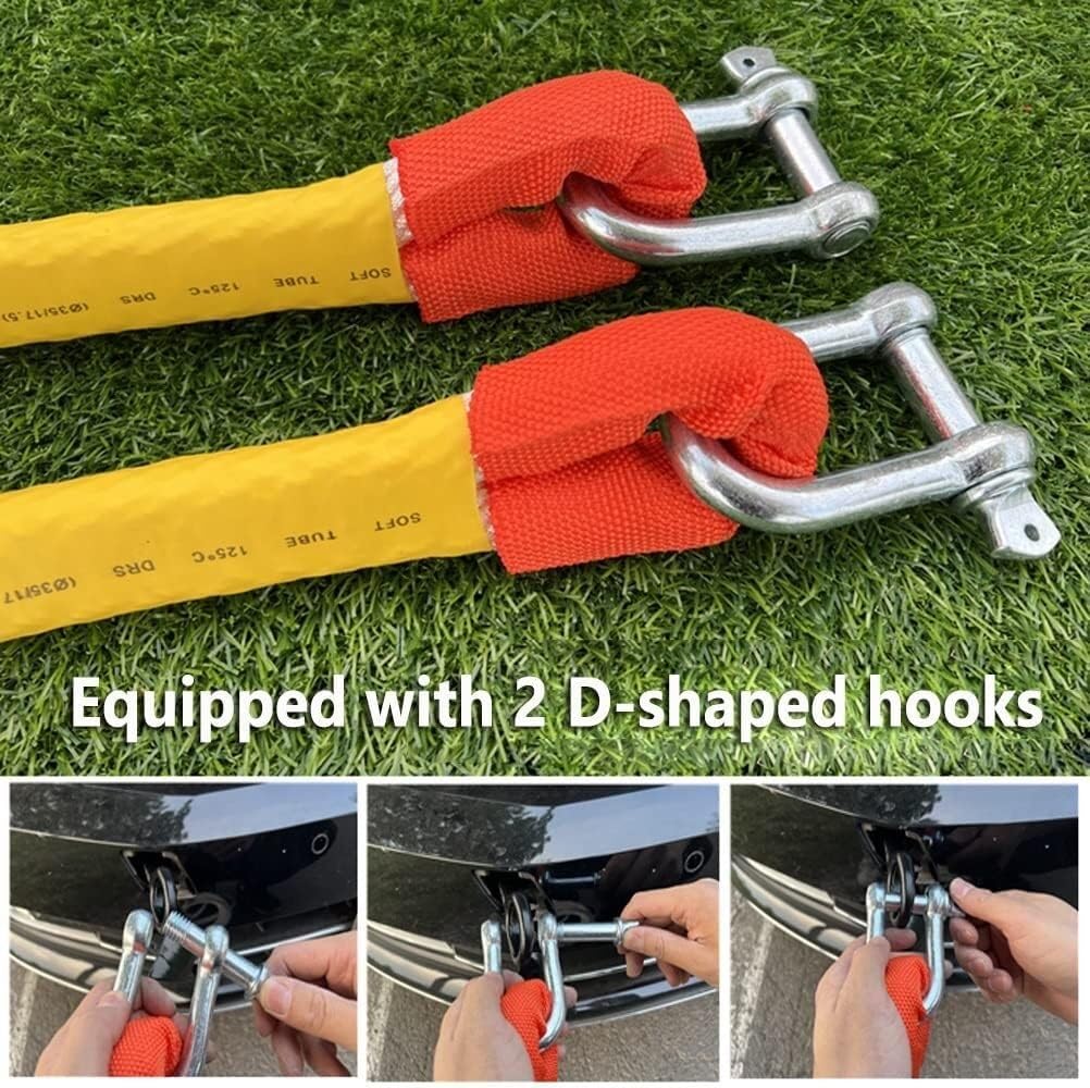 Cuerda de Remolque Cinturón de Remolque de Rescate de Alta Resistencia con 2 Guantes, 2 Hebillas y for automóviles, Camiones y vehículos Todoterreno Vehículos de Emergencia (Size : 3M/5T)