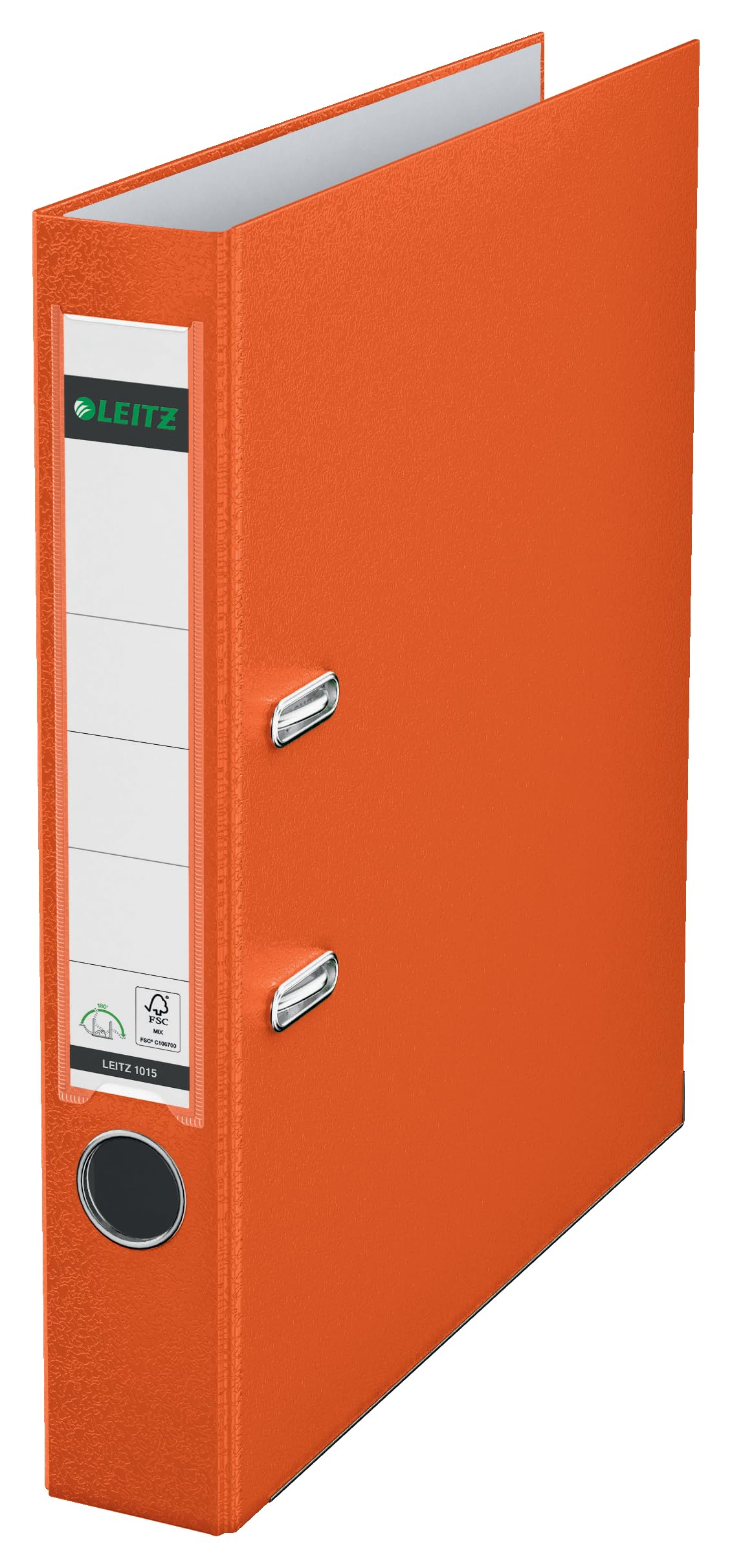 Esselte Leitz 10155045 A4 Quality File 180° with Slotted Cover Plastic Narrow Orange