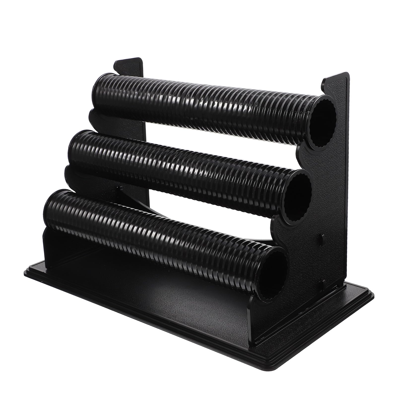 VILLCASE Estante para Pulseras y Relojes de Pvc Negro Desmontable 3 Niveles y Barras de Trabajo Adecuado para Baño y Dormitorio