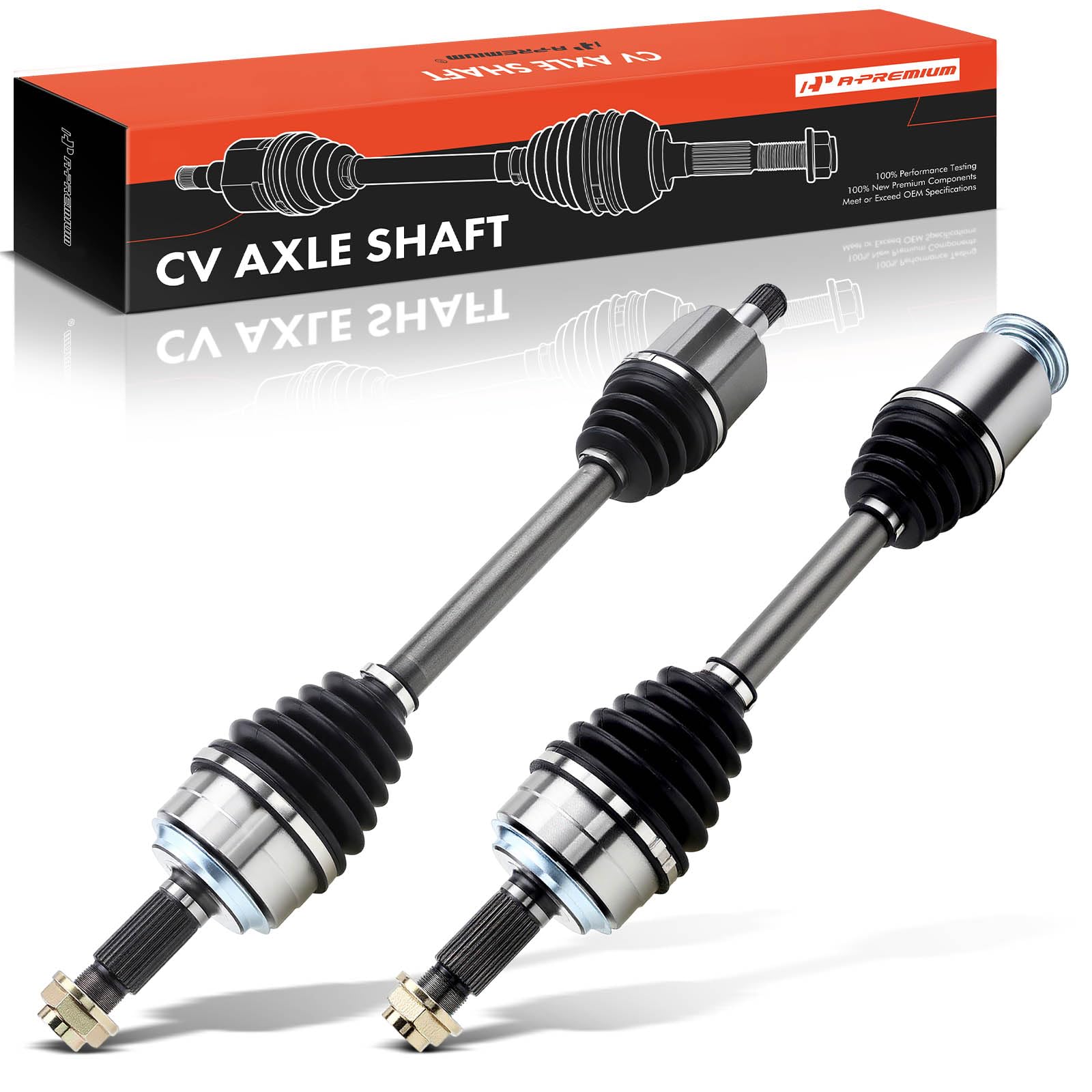 A-Premium Pair (2) Front CV Axle Shaft Assembly Compatible with Honda Pilot 2009-2011 3.5L & Acura MDX 2007-2009 3.7L, Driver and Passenger Side, Replace# 44305STXA02, 44306STXA02