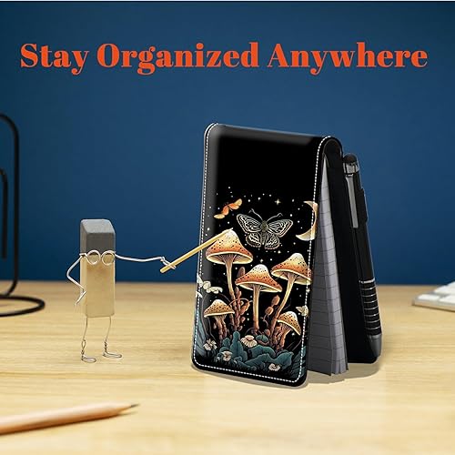 Miniatura 65 de Juego de 4 soportes para bloc de notas de tamaño de bolsillo, de piel sintética, mini bloc de notas con 2 bloc de notas pequeños y lápiz capacitivo