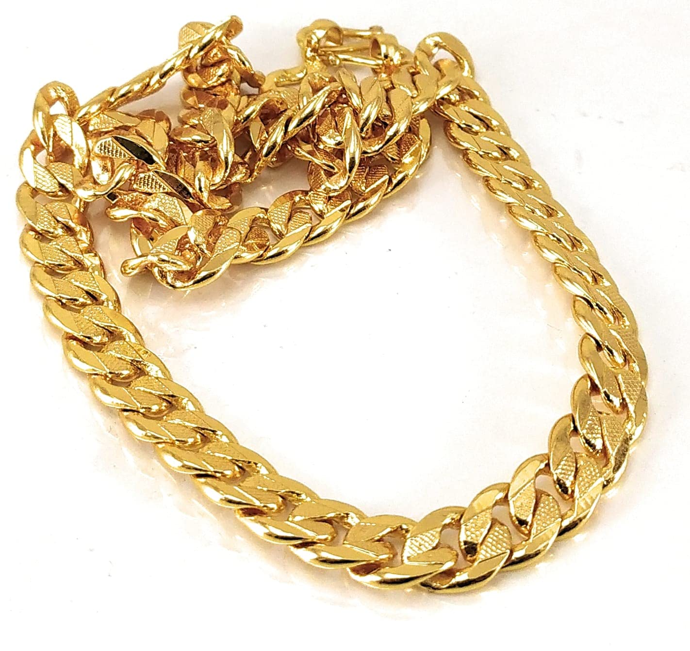 AFJ GOLD One Gram Micro Gold Plated Brass Designer Ethnic Fashion Jewelry Stylish Neck Chain for Men (B07R68W6Z1) Amazon Price History, Amazon Price Tracker