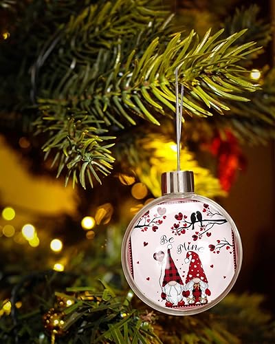 Adornos de Navidad para colgar en el árbol bolas de gnomos para el día de San Valentín adornos de Navidad inastillables para árbol de Navidad