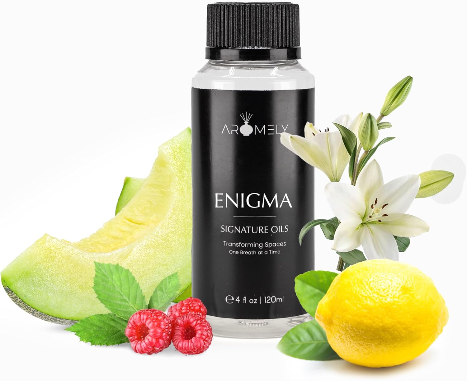 AROMELY Enigma: Inspired by Edition Hotel Hotel Selection Diffuser Oil Scent - Fragrance from 5-Star Hotels - Luxurious Notes of Melon, Lily, Jasmine and Raspberry (120ml)